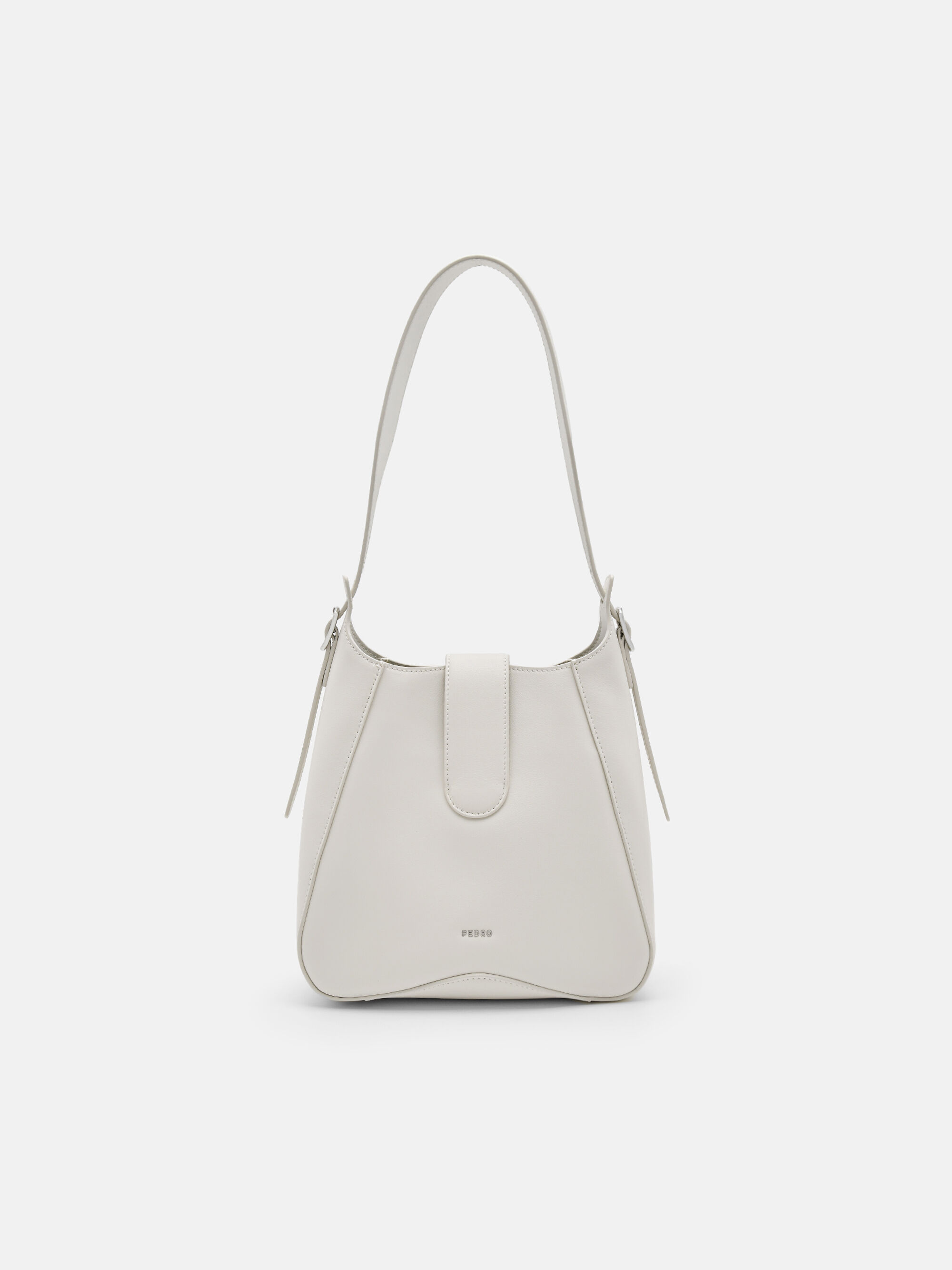 PEDRO Studio Rift Leather Hobo Bag, Chalk