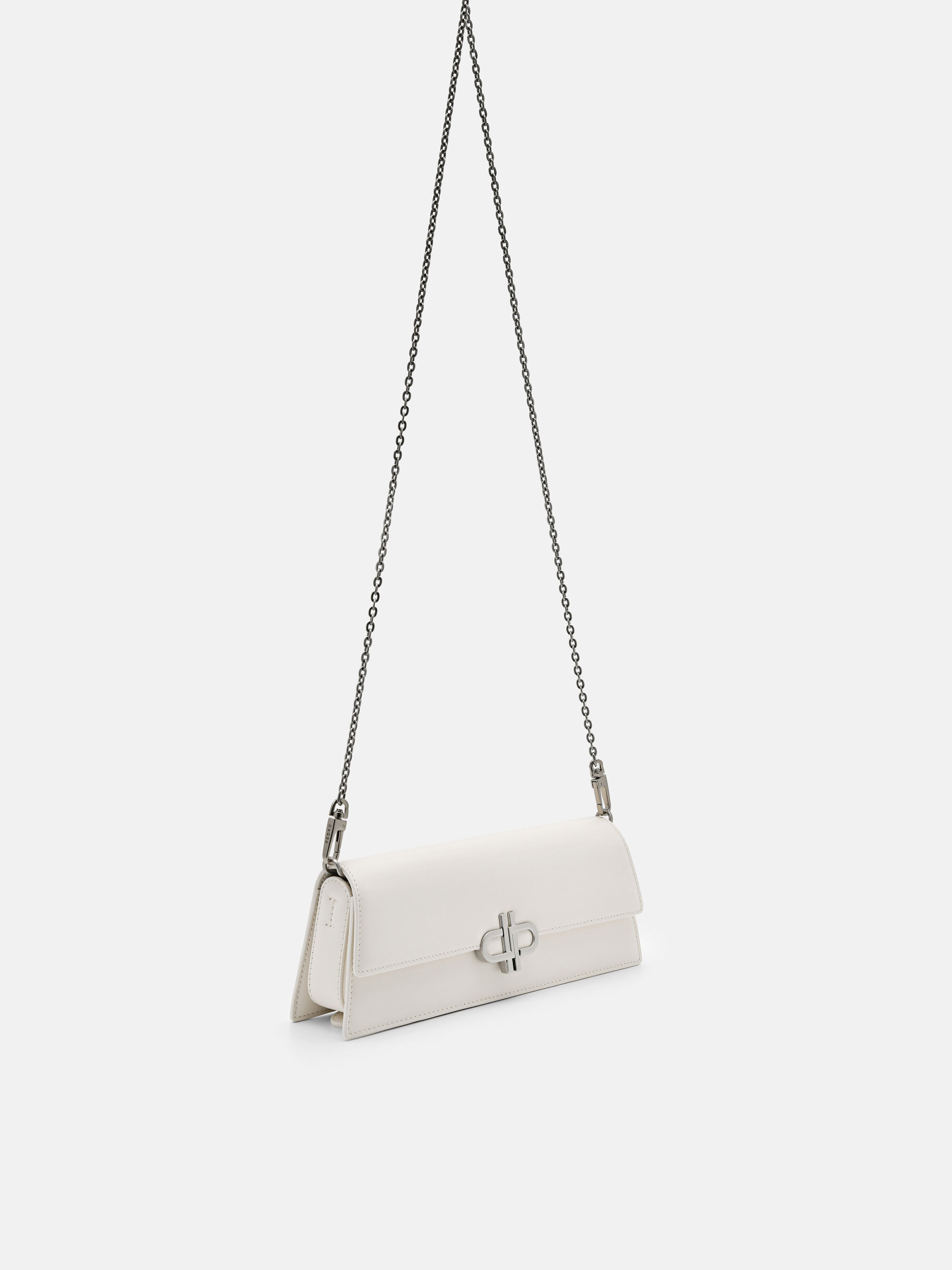 PEDRO Icon Leather Clutch Bag, Chalk