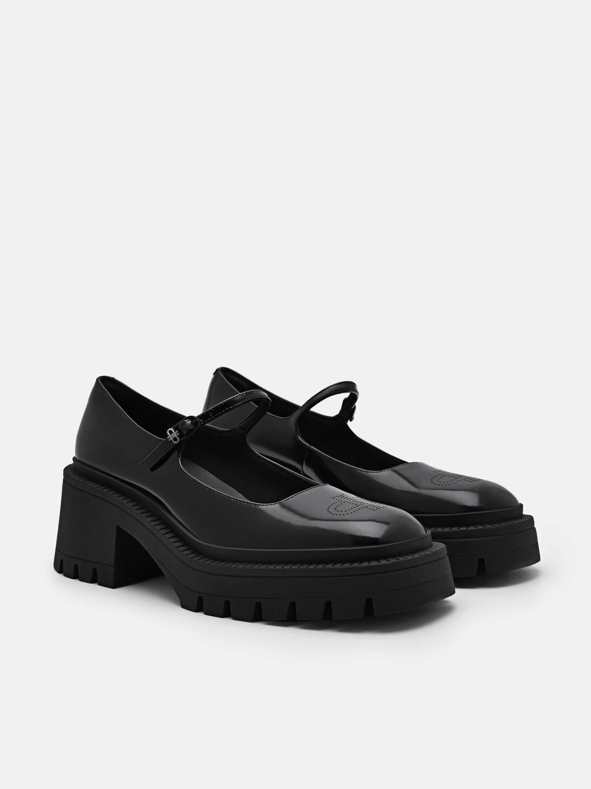 PEDRO Icon Leather Platform Loafers, Black