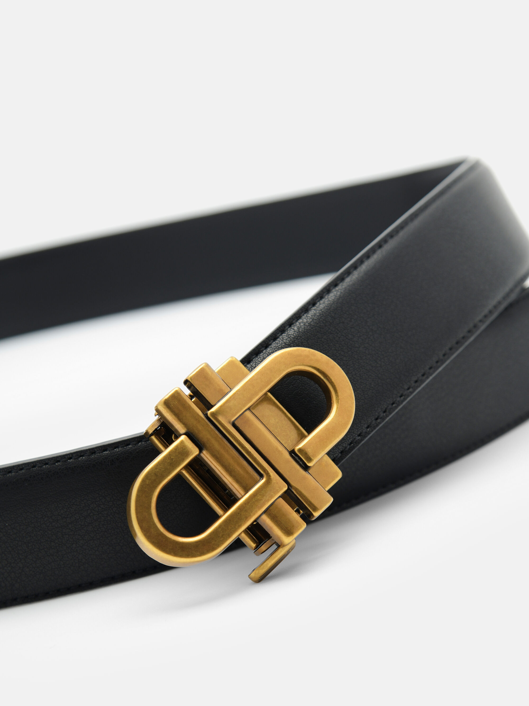 PEDRO Icon Leather Automatic Belt, Black