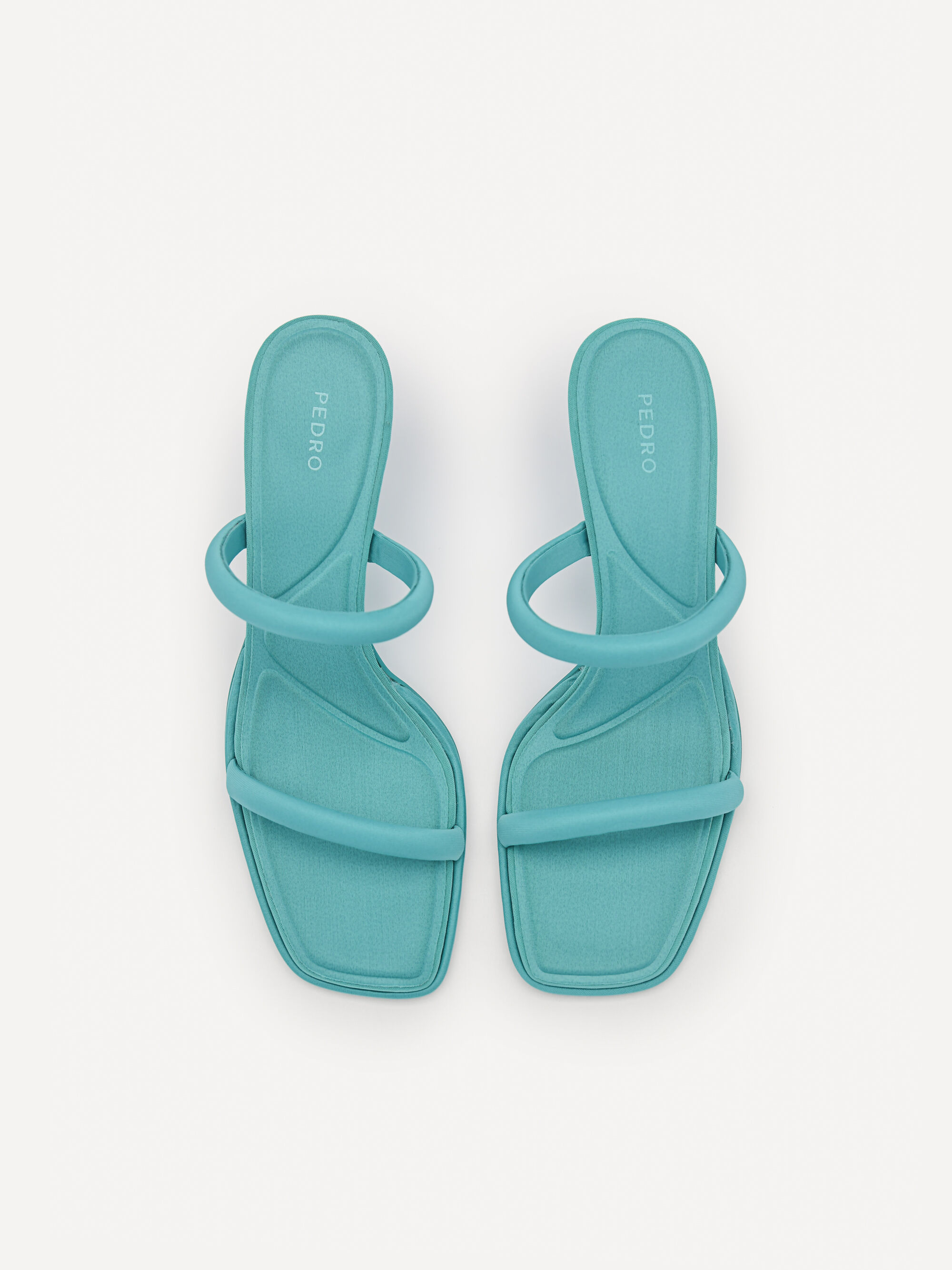 Bianca Strappy Heel Sandals, Turquoise