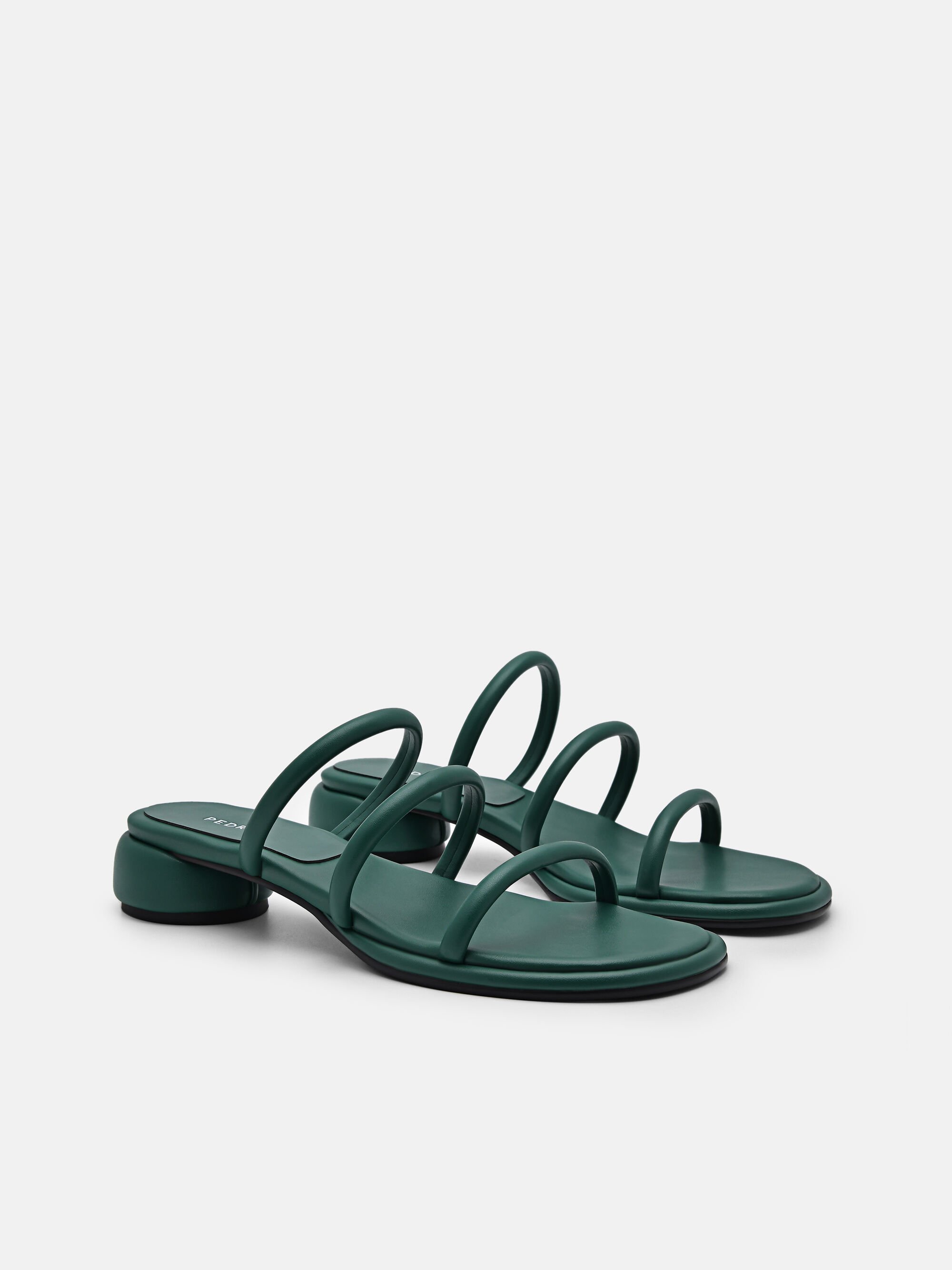 Meissa Strappy Heel Sandals, Dark Green