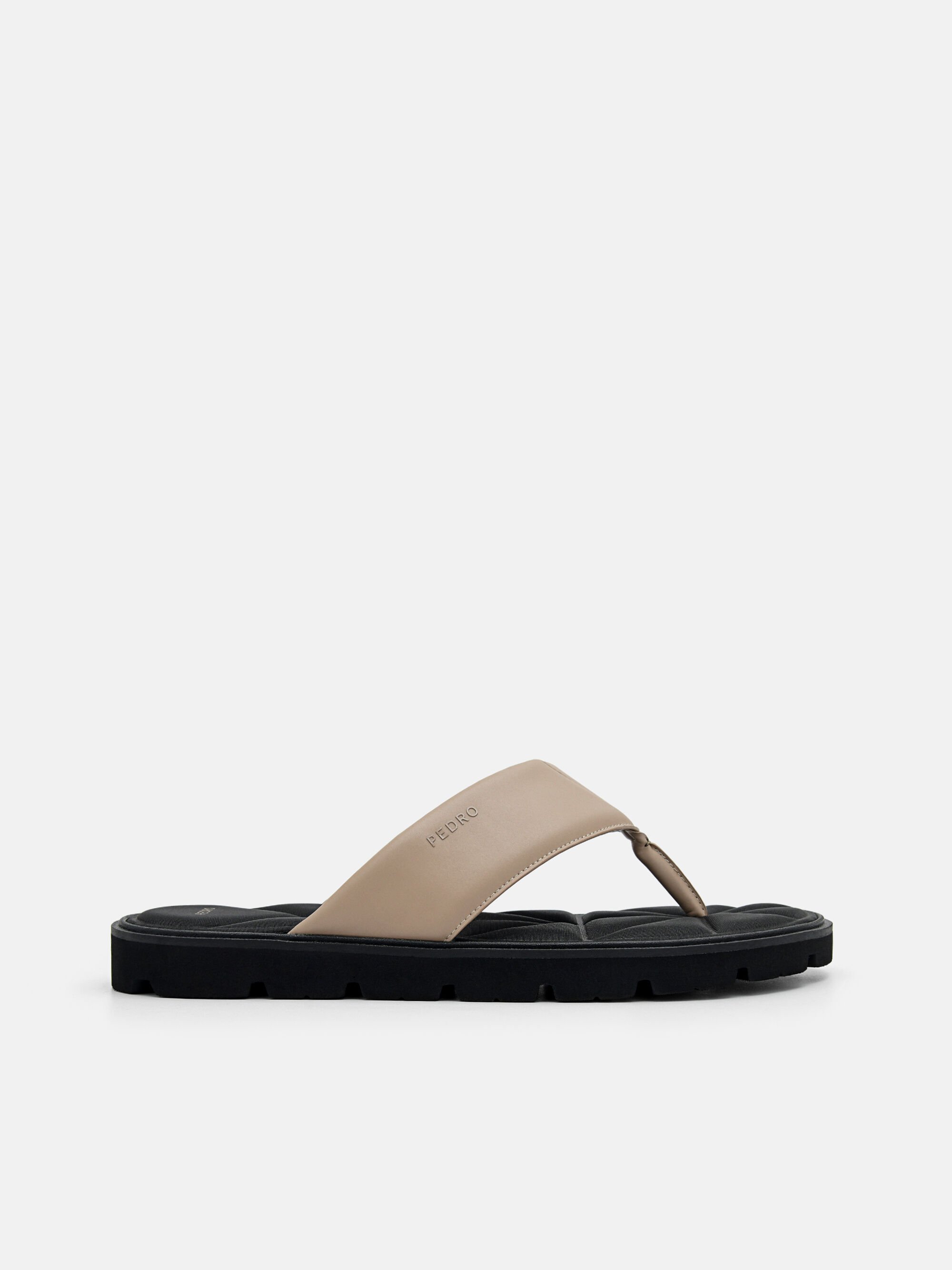 Thong Sandals in Pixel, Taupe