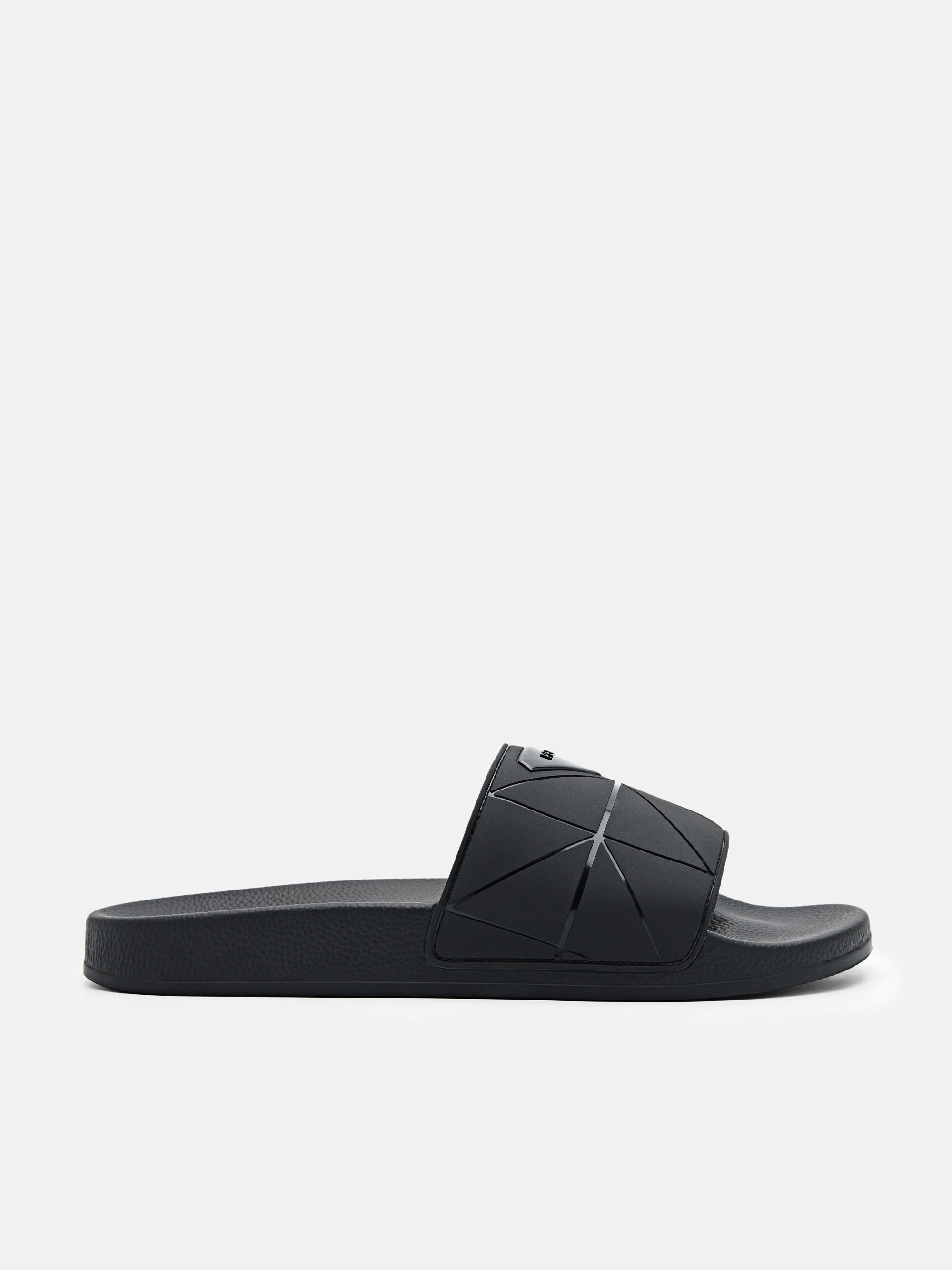 Slide Sandals in Pixel, Black