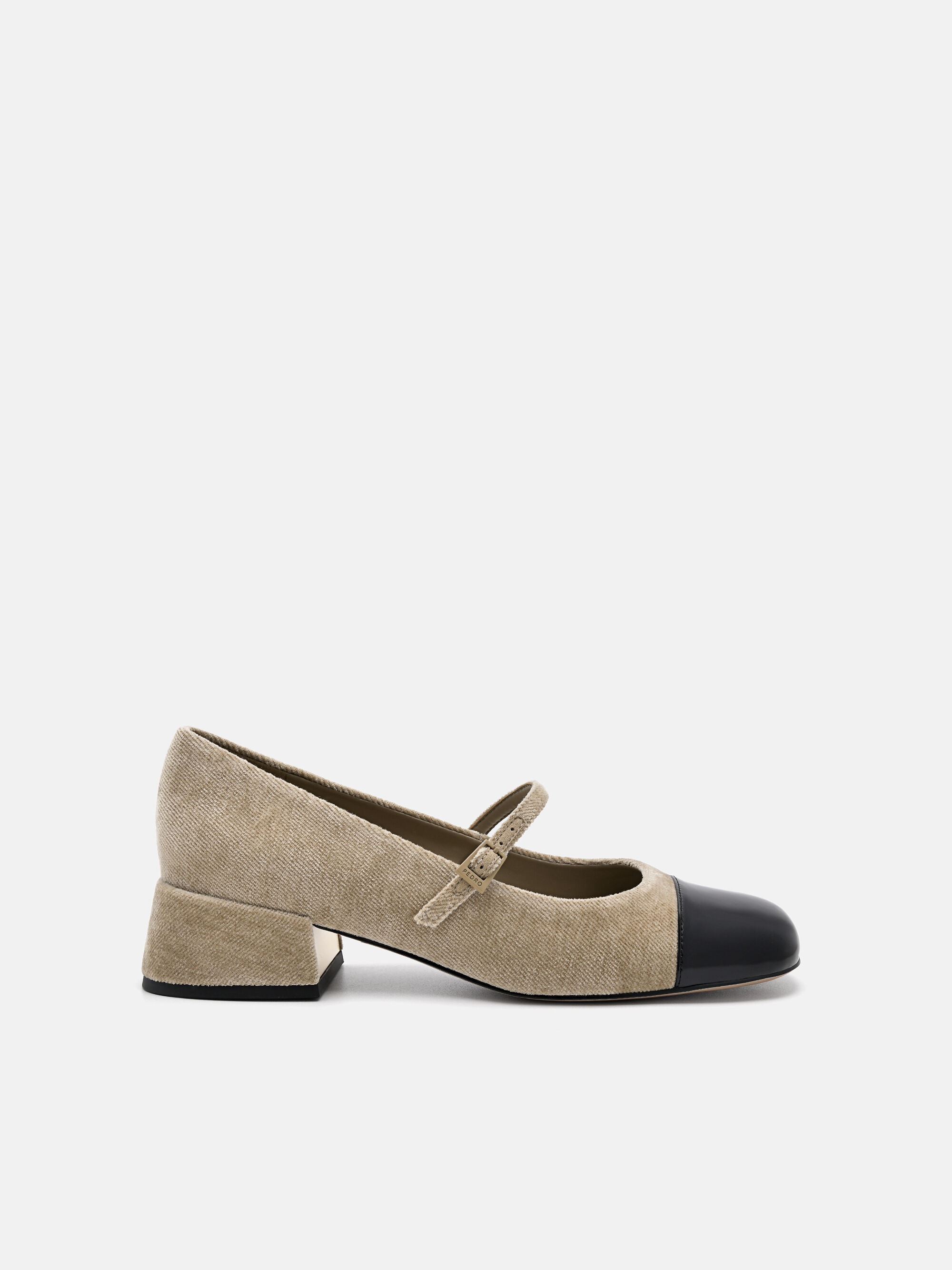 Bianca Fabric Mary Jane Pumps, Taupe