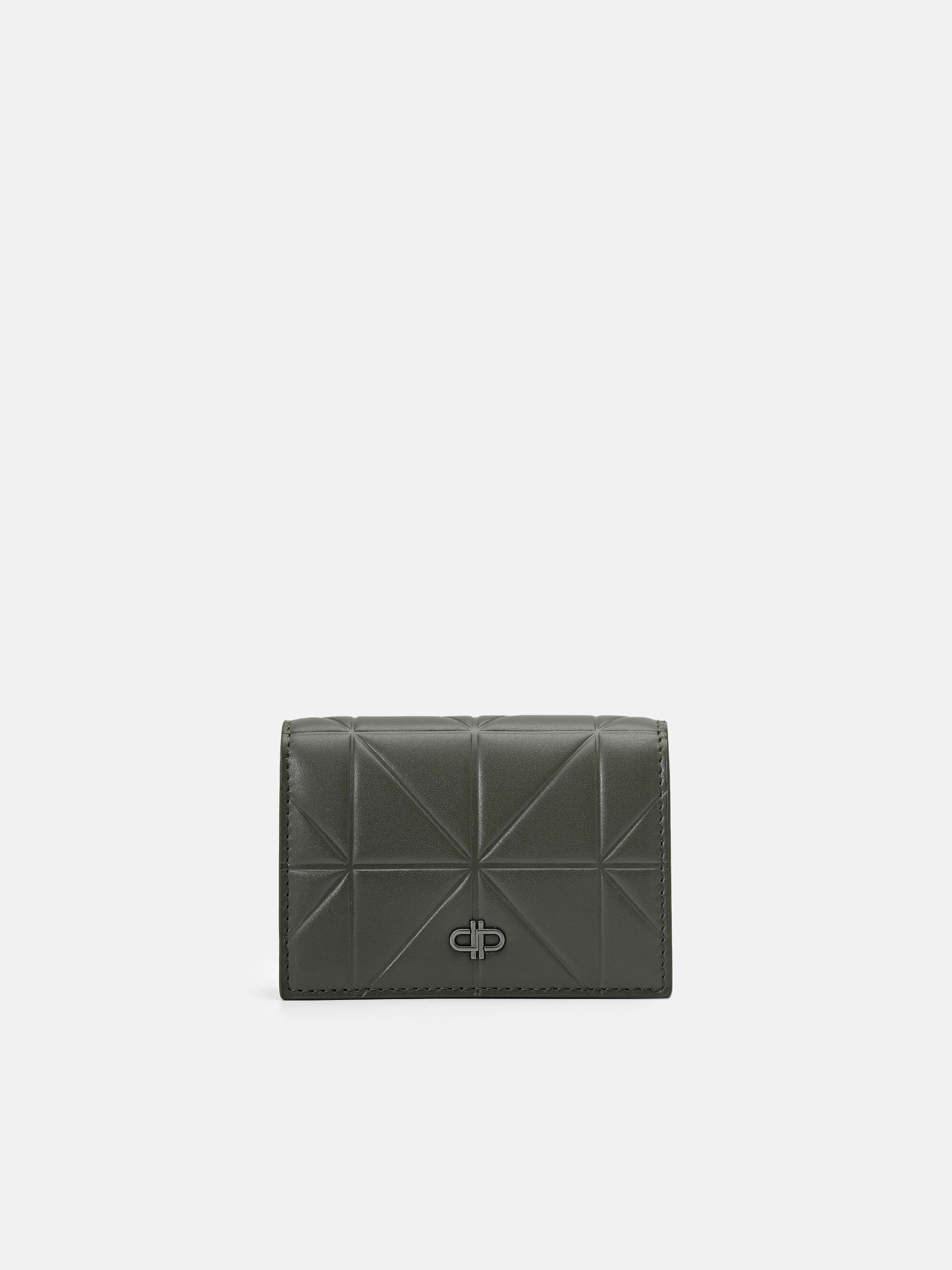 PEDRO Icon Leather Card Holder, Olive