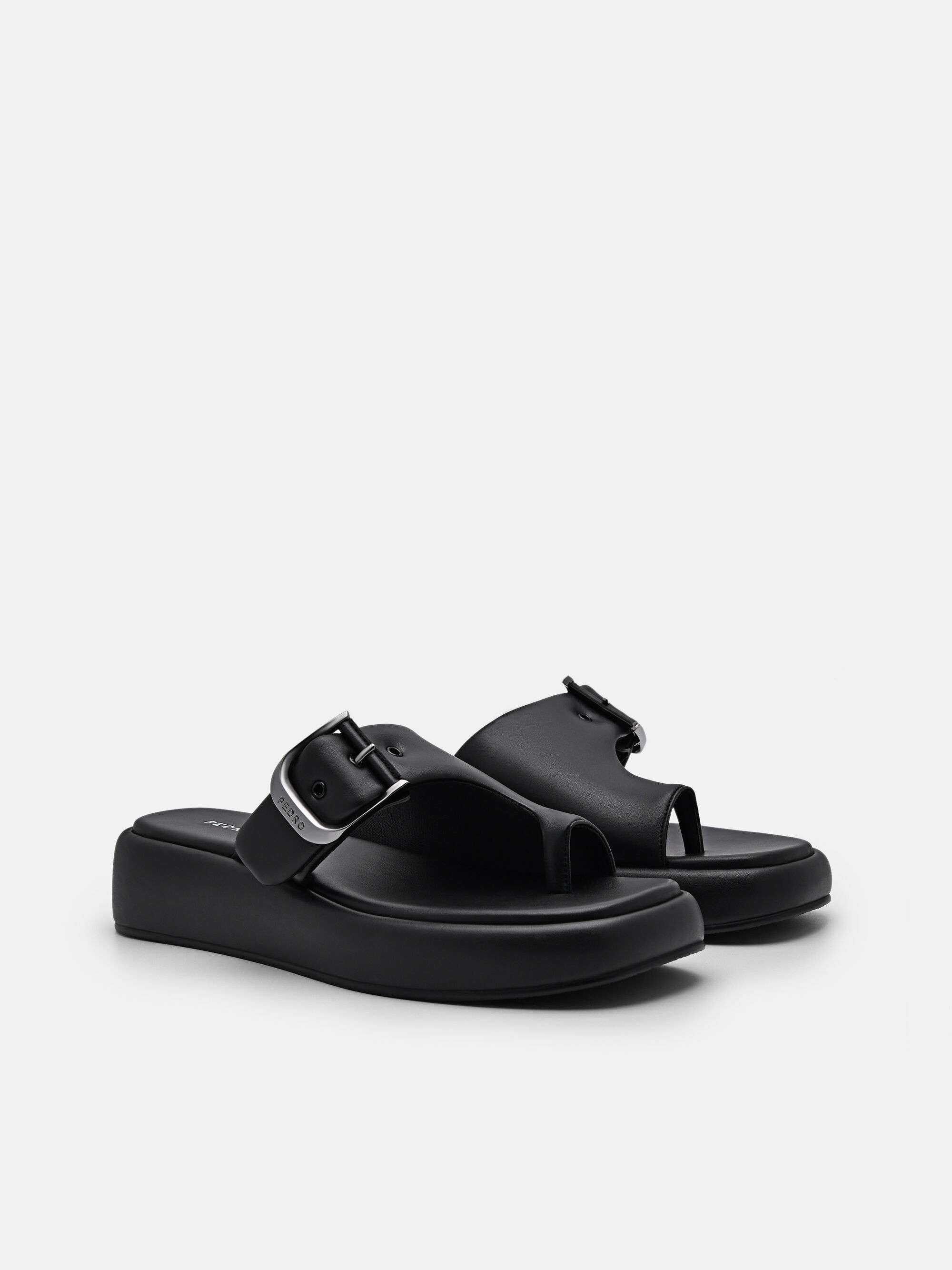 Helix Wedge Sandals, Black