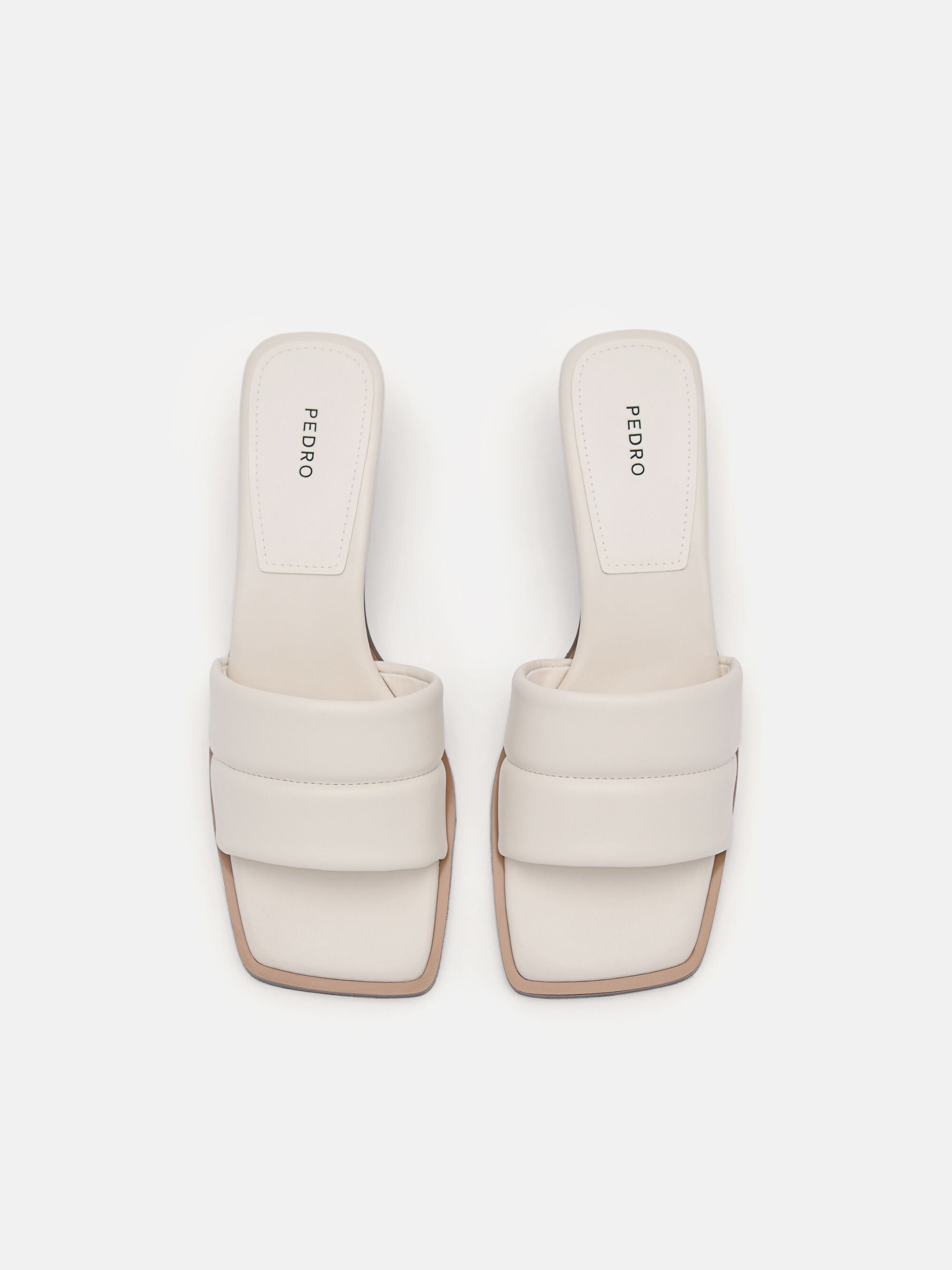 Heel Slip-On Sandals, Chalk