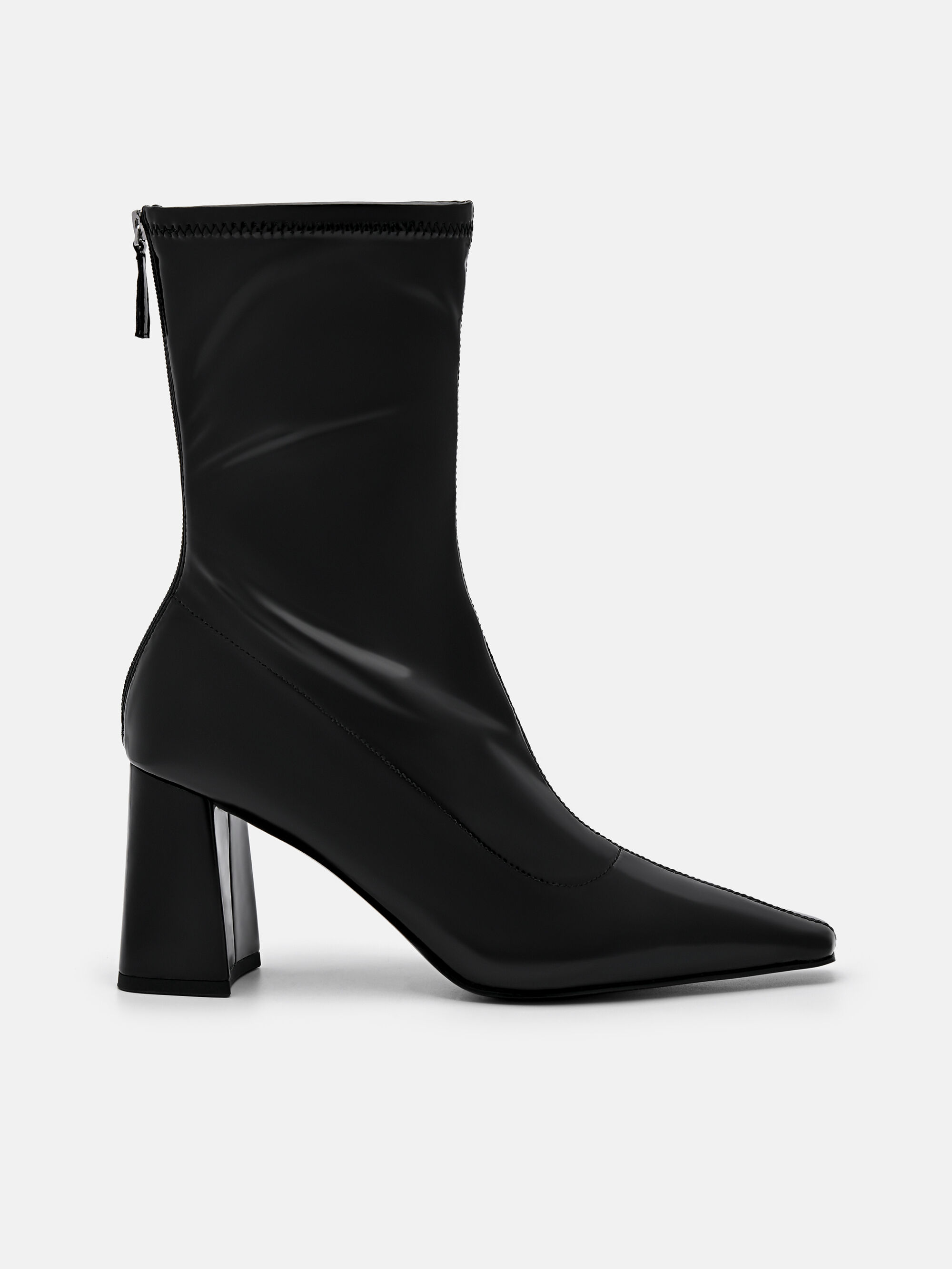 White and black sale ankle boots