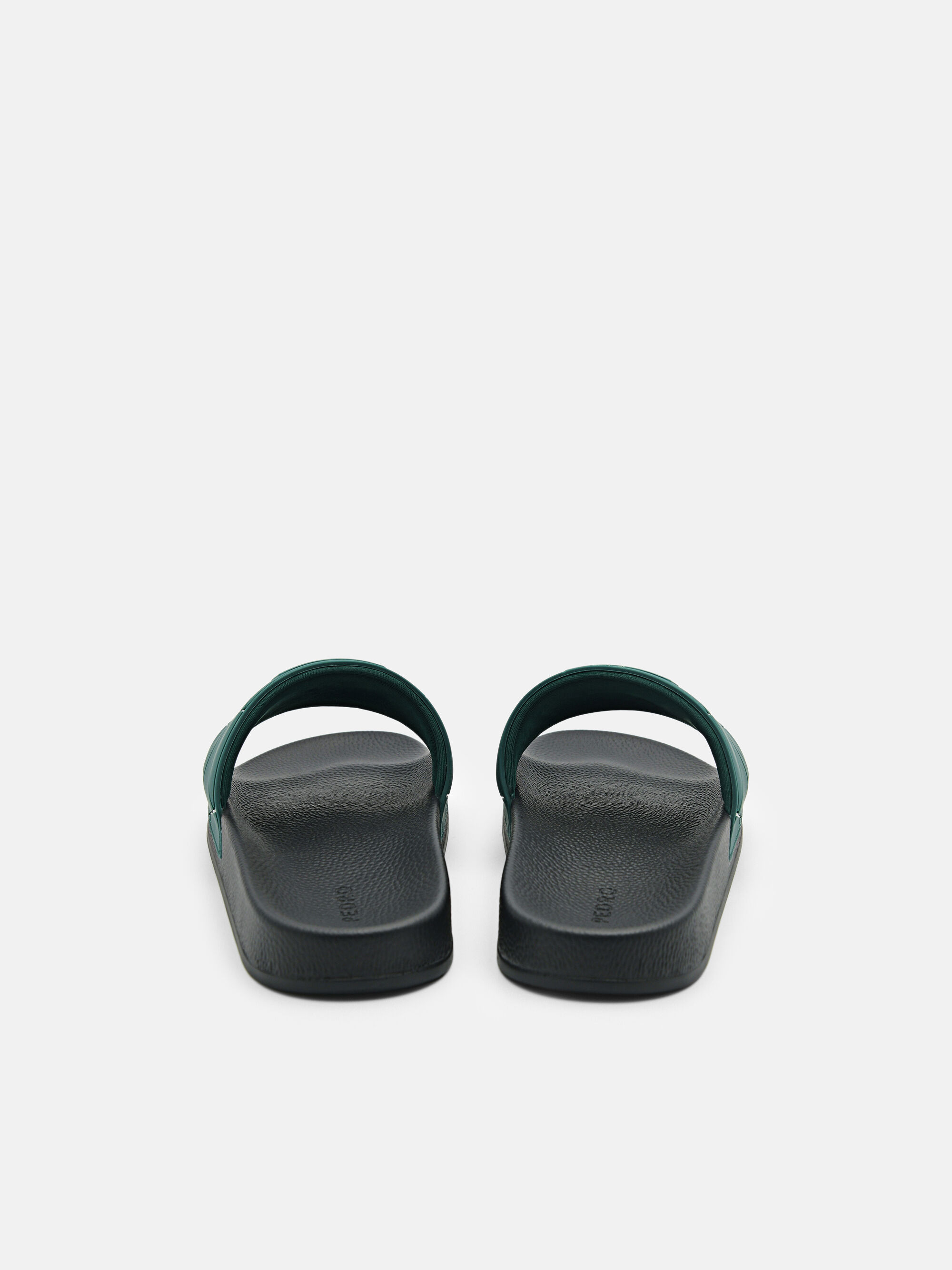 Slide Sandals in Pixel, Dark Green