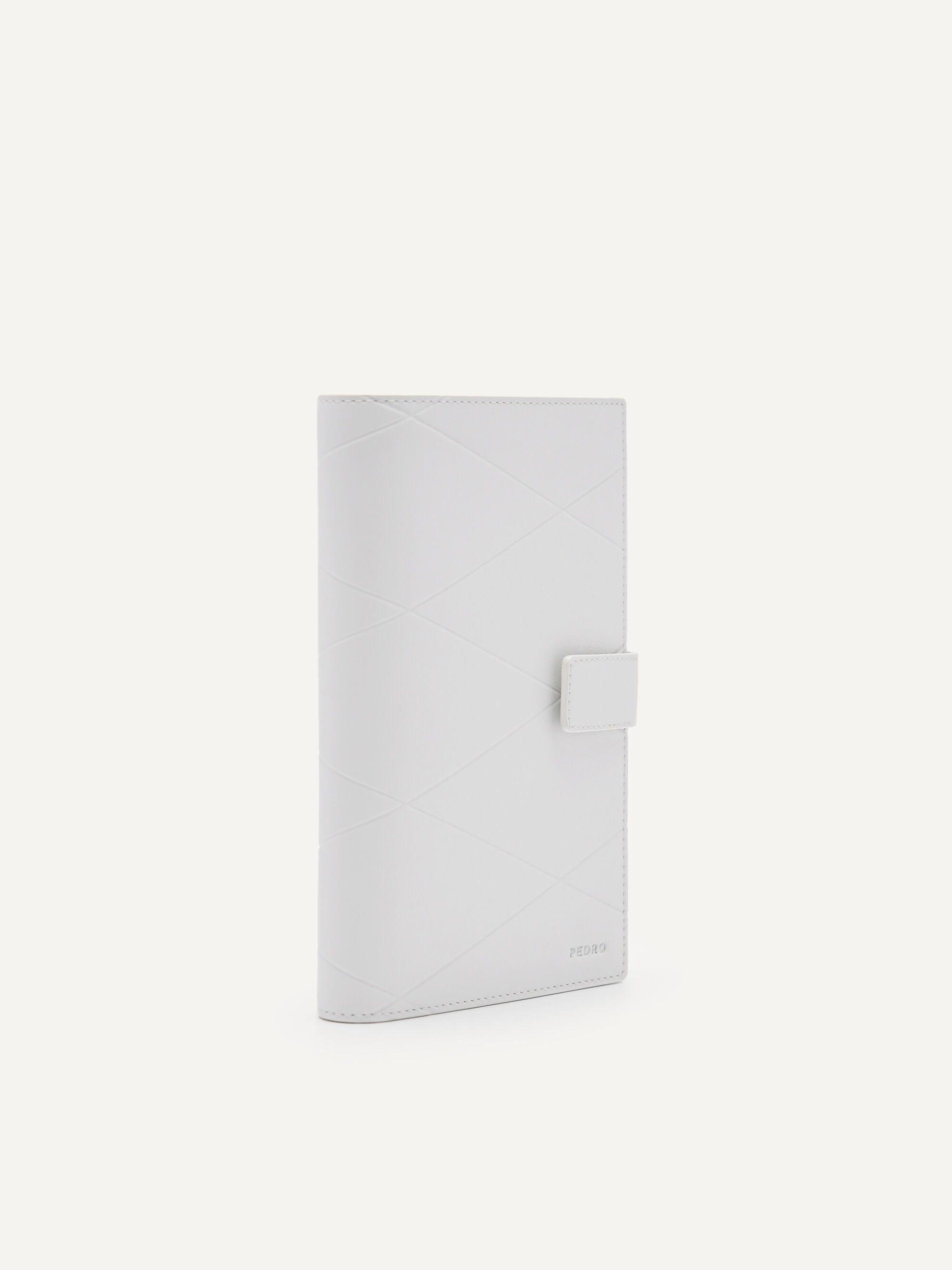 Leather Micro Bi-Fold Travel Organiser, White