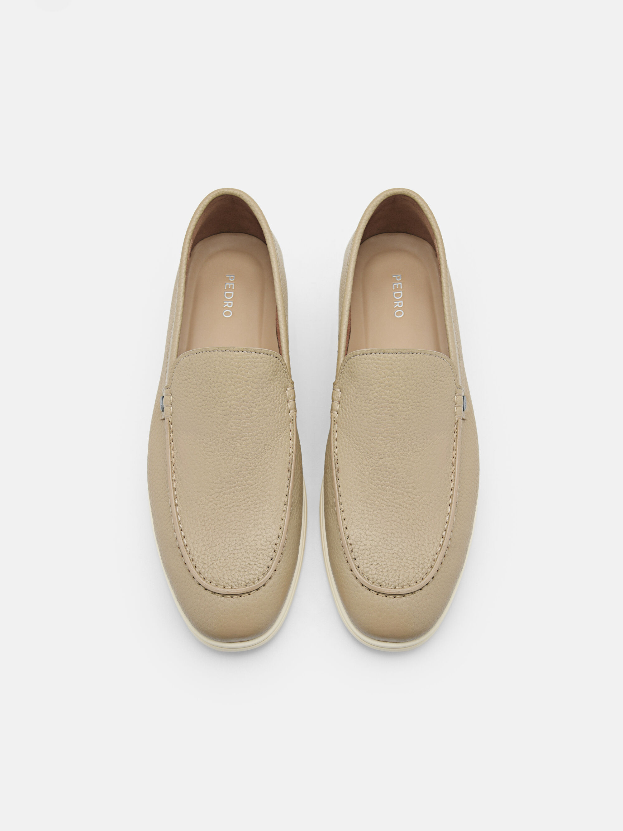 Oliver Leather Loafers, Taupe