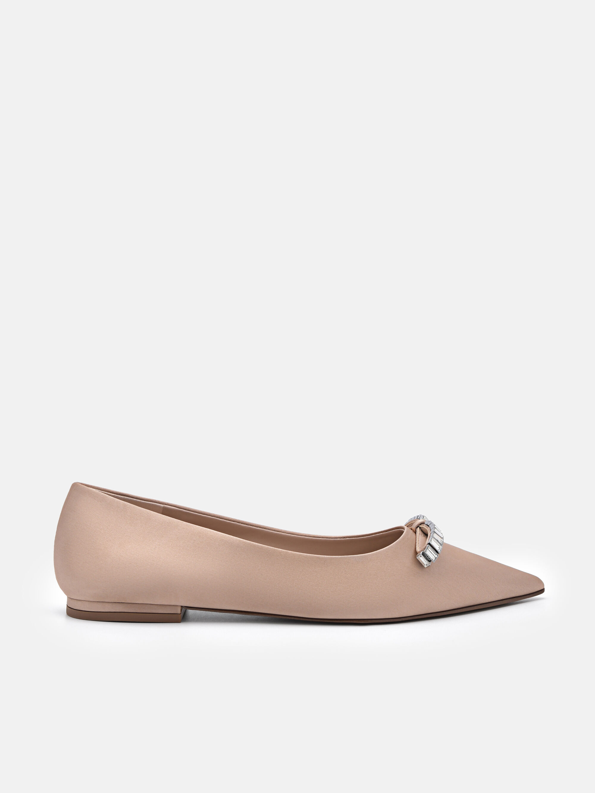 White satin sale ballet flats