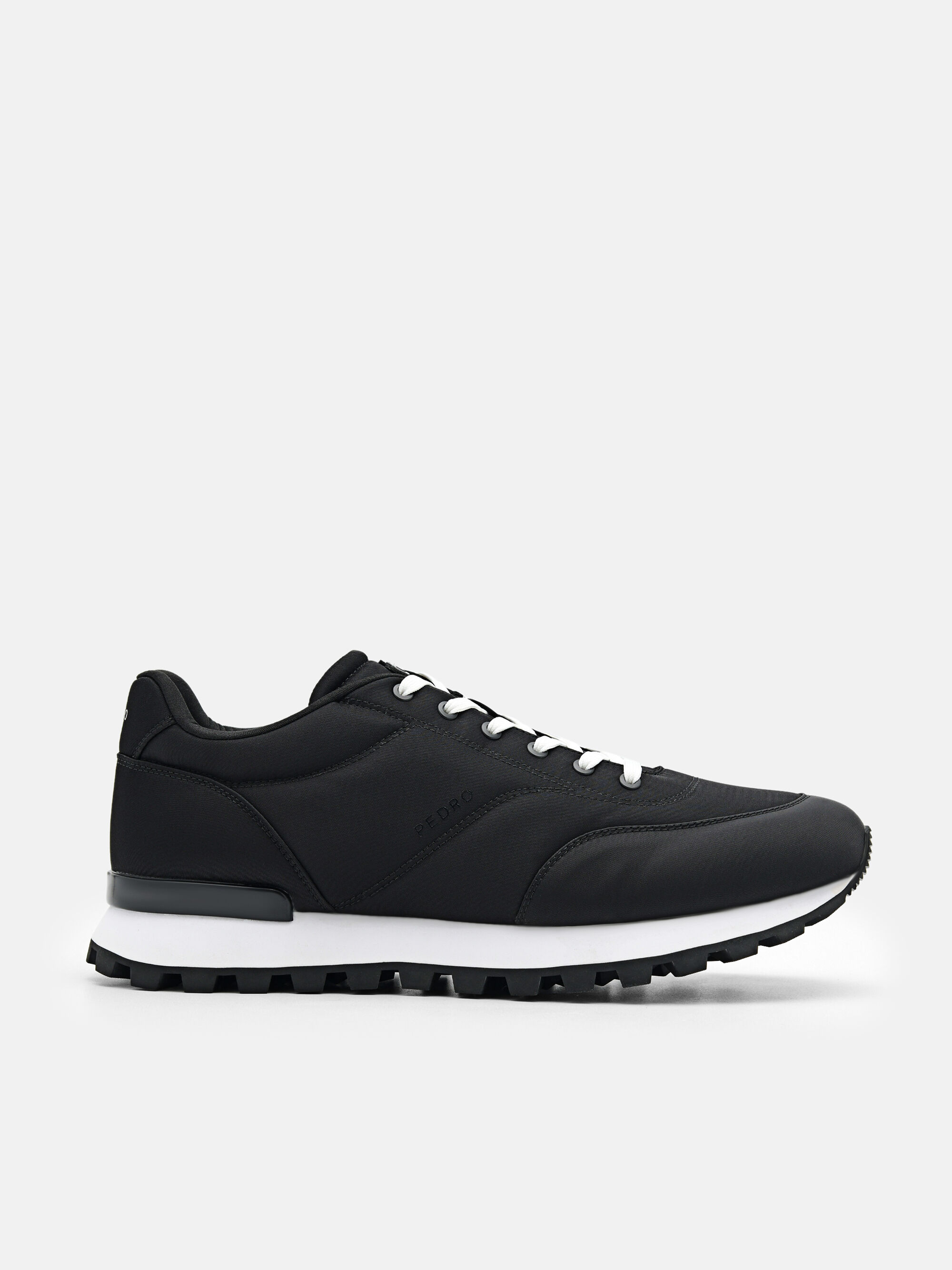 Track Nylon Sneakers, Black