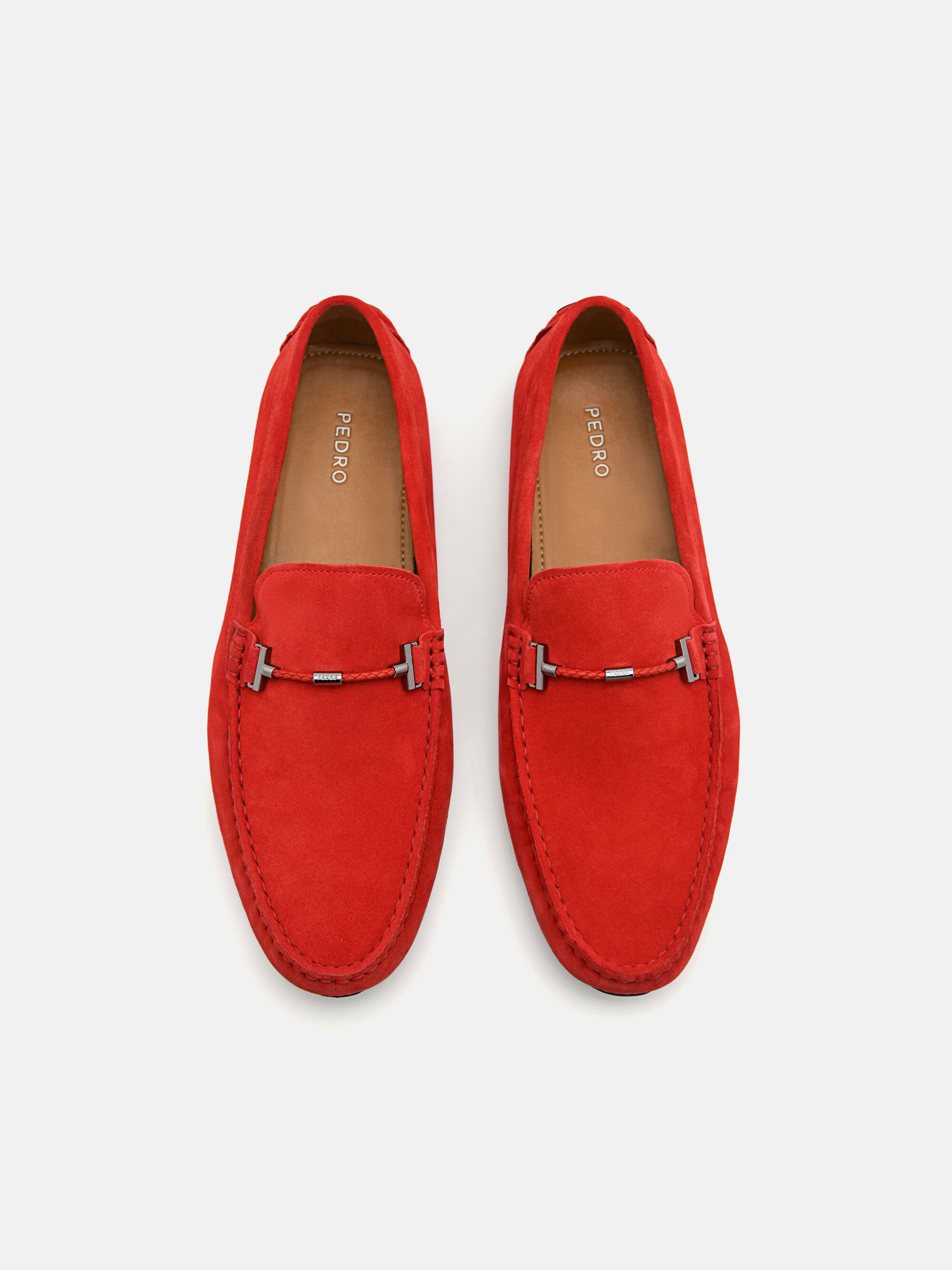 Robert Suede Driving Shoes, Red