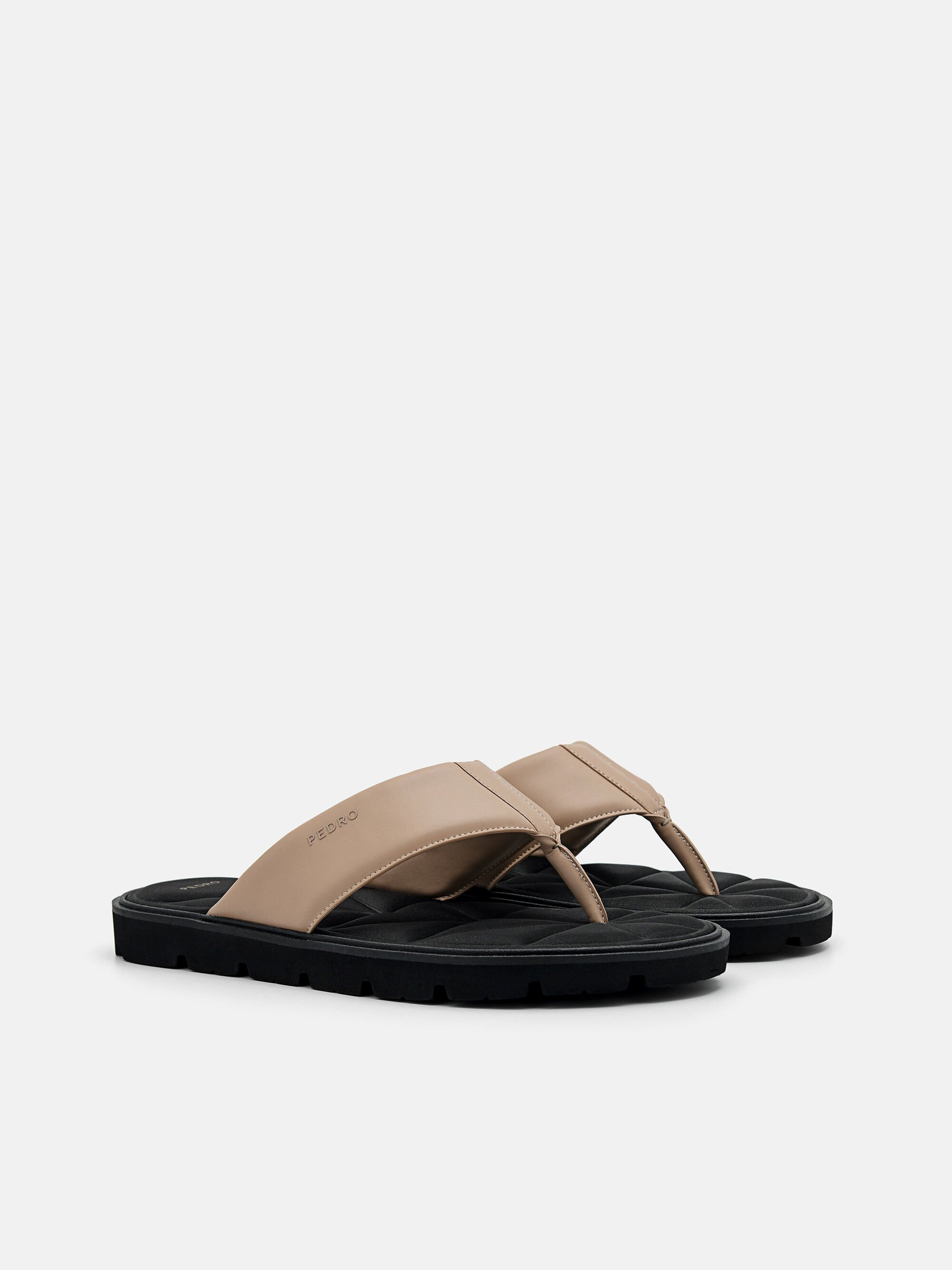 Thong Sandals in Pixel, Taupe