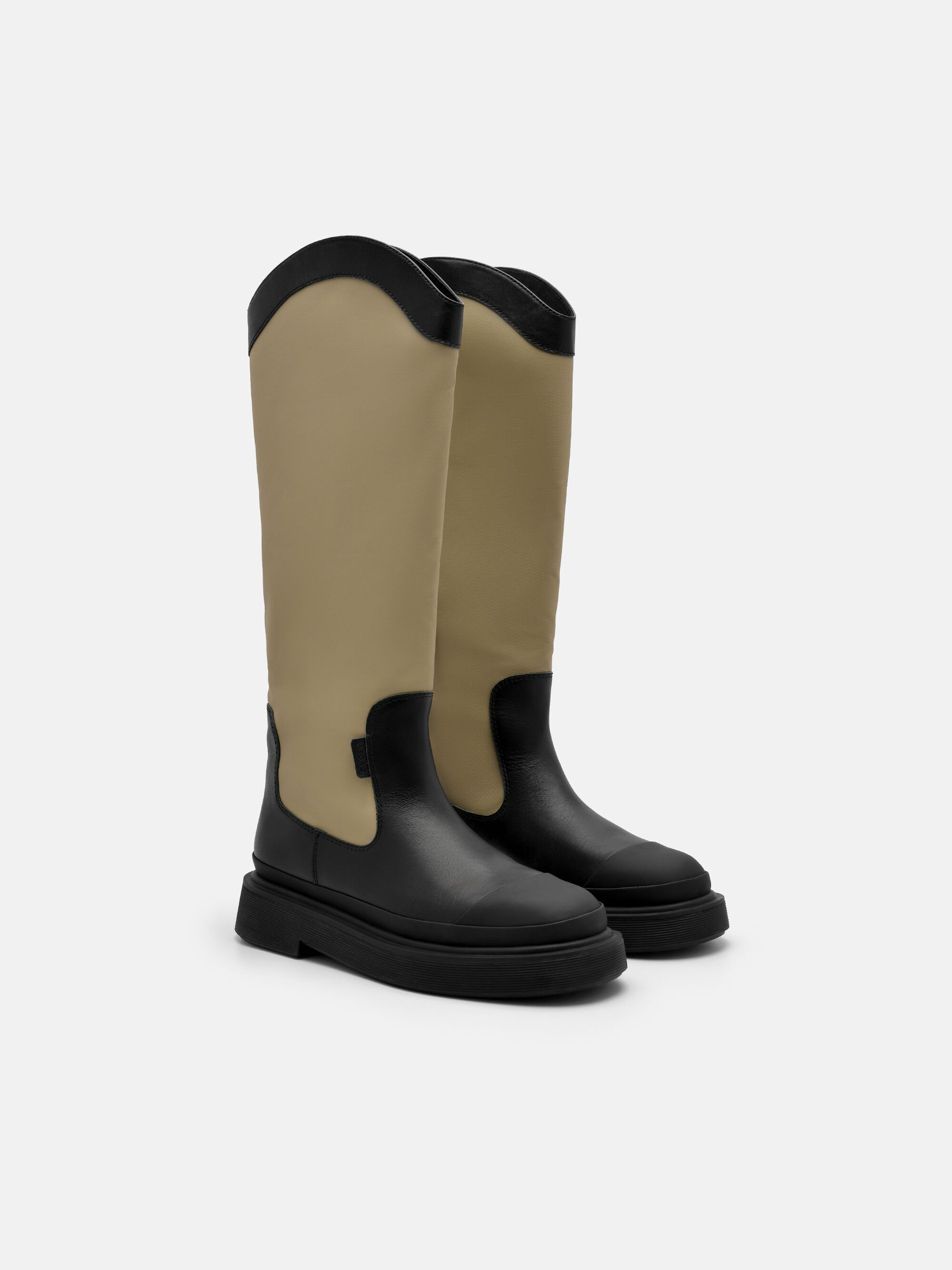 Terra Leather Knee Boots, Multi