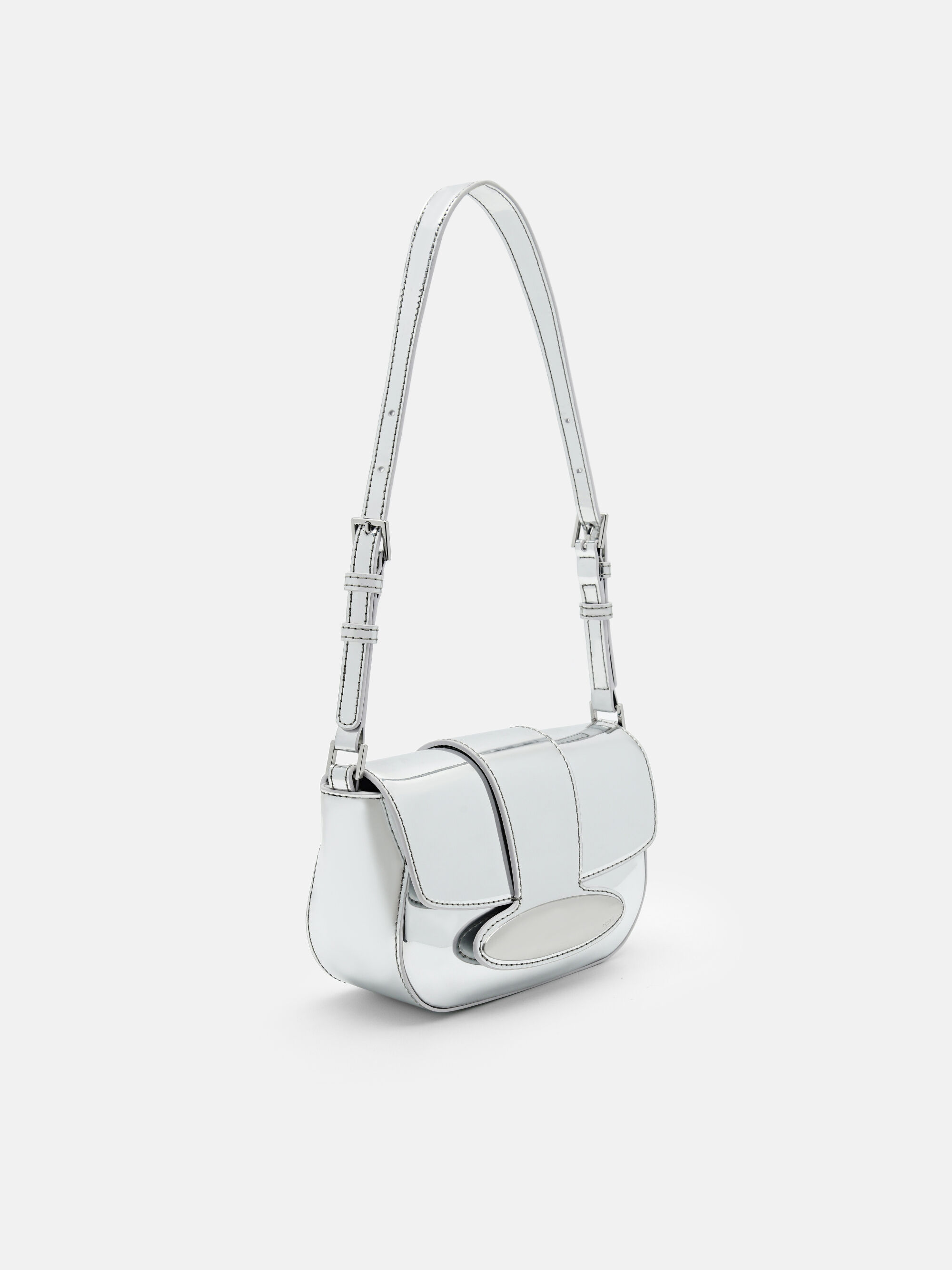 Dione Mini Shoulder Bag, Silver