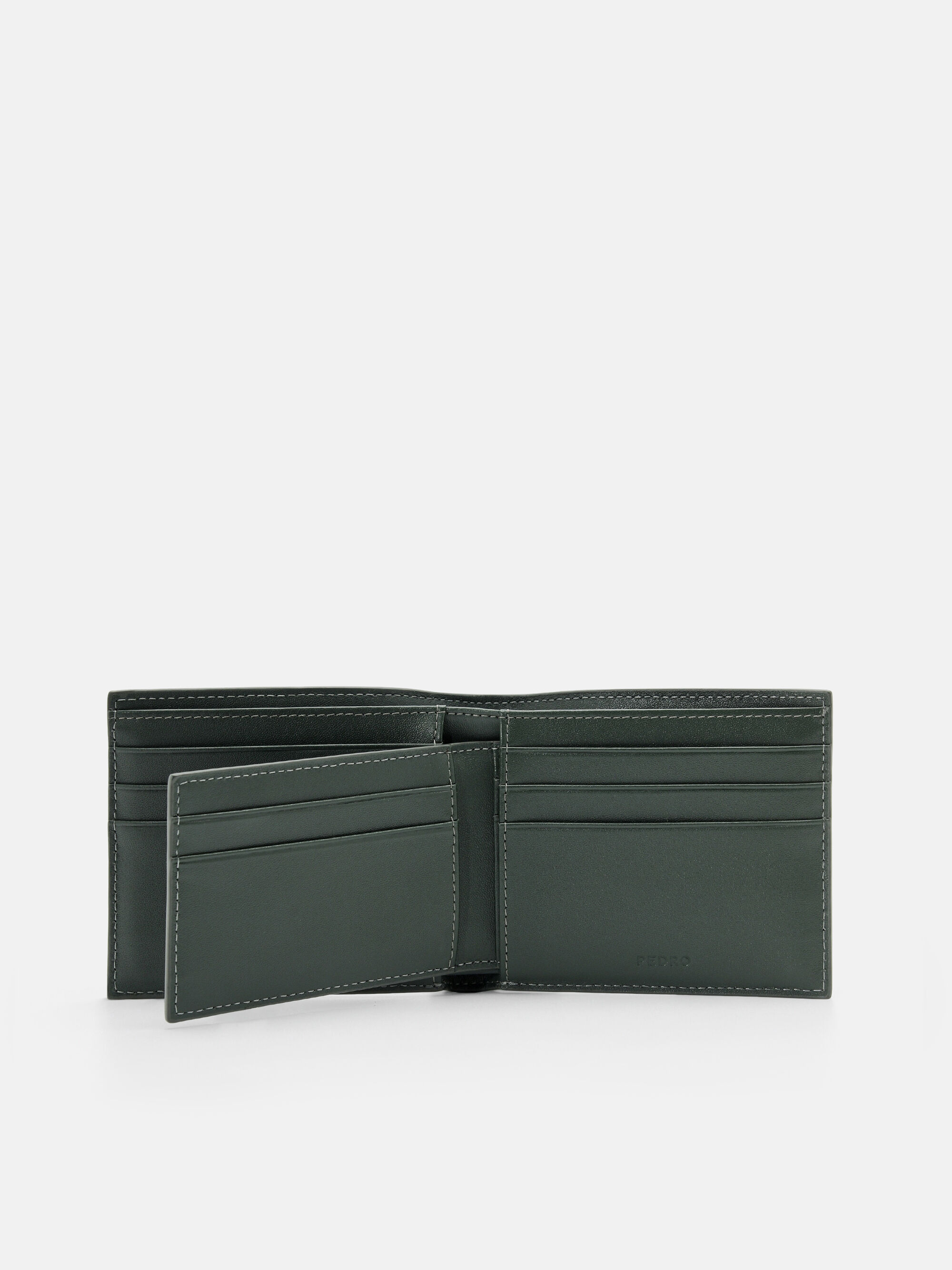 Oliver Leather Bi-Fold Wallet with Insert, Military Green