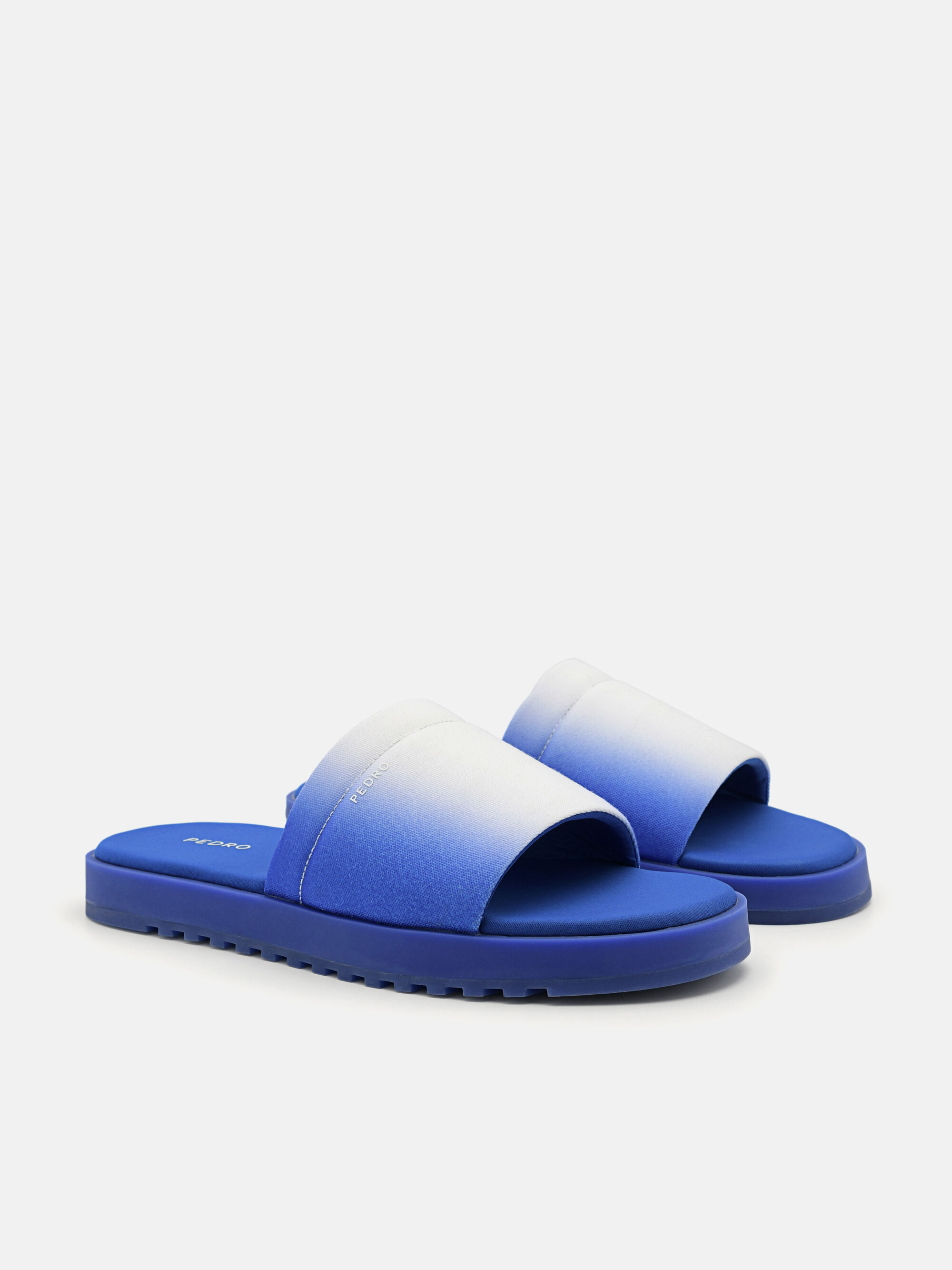 Canvas Slide Sandals, Blue