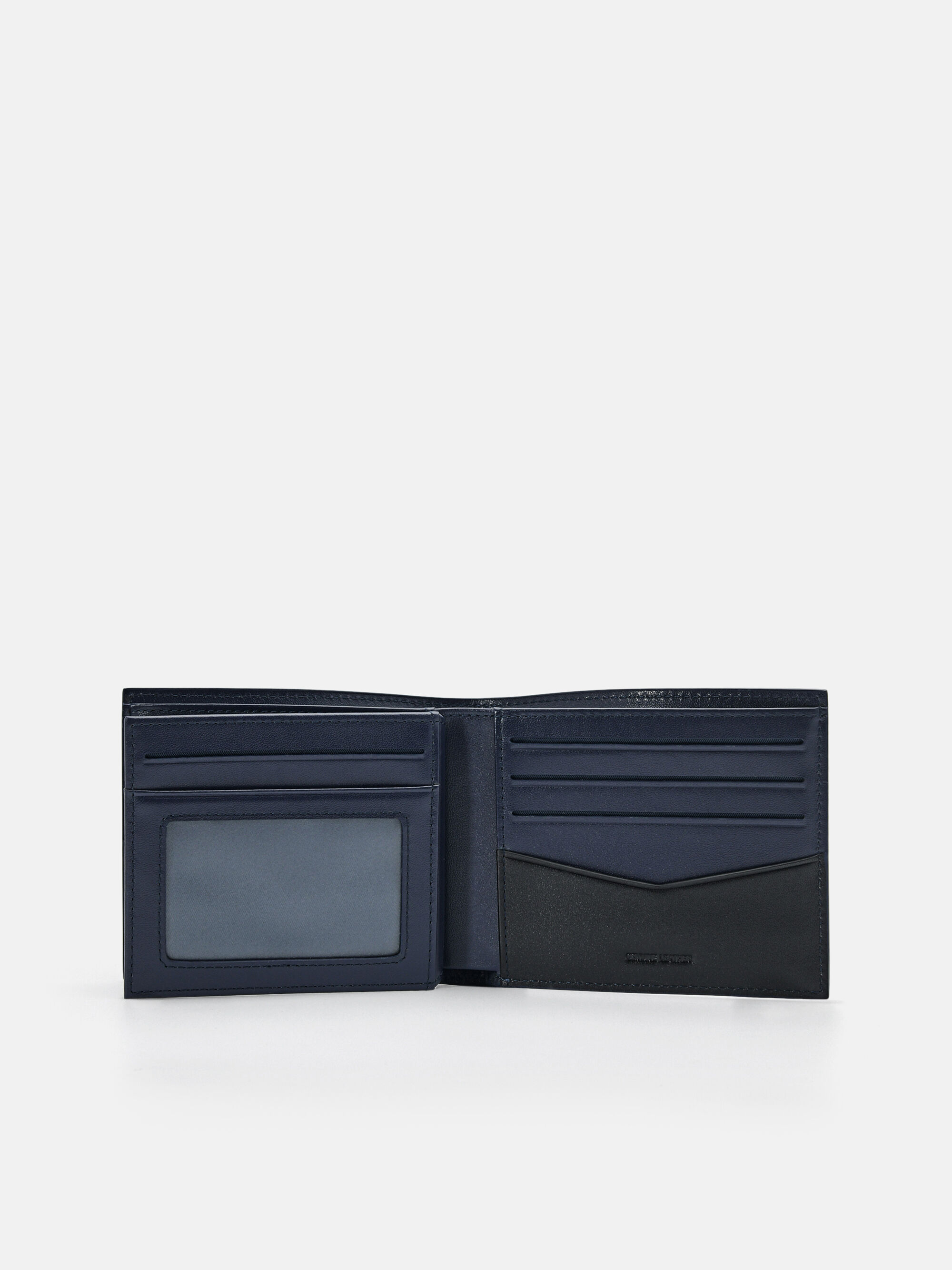 PEDRO Icon Leather Bi-Fold Flip Wallet, Navy