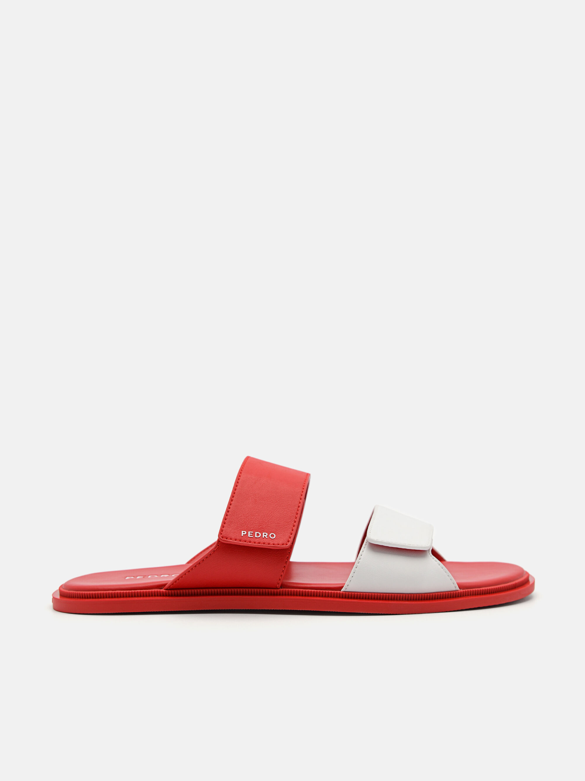 Red sale womens slides