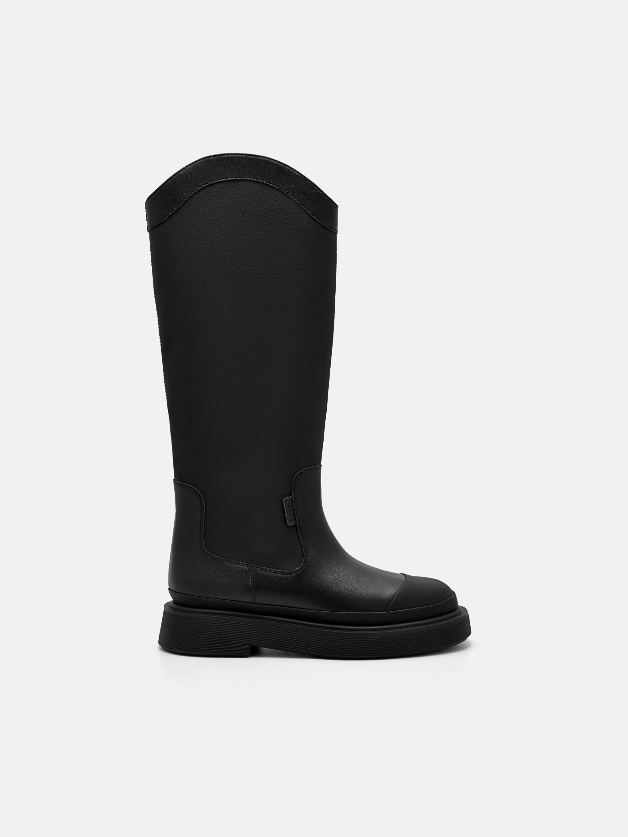 Terra Leather Knee Boots, Black