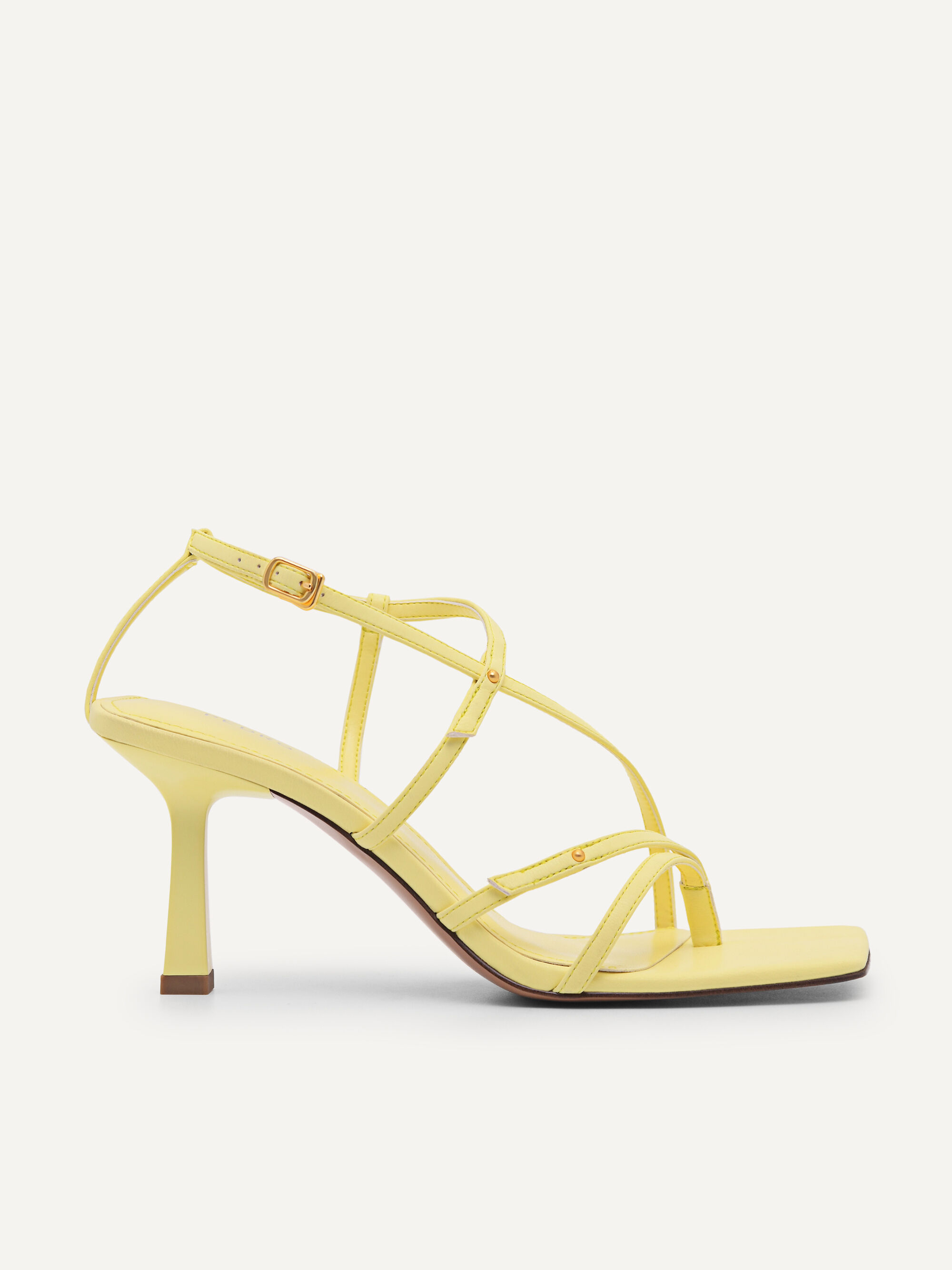 heeled sandals yellow