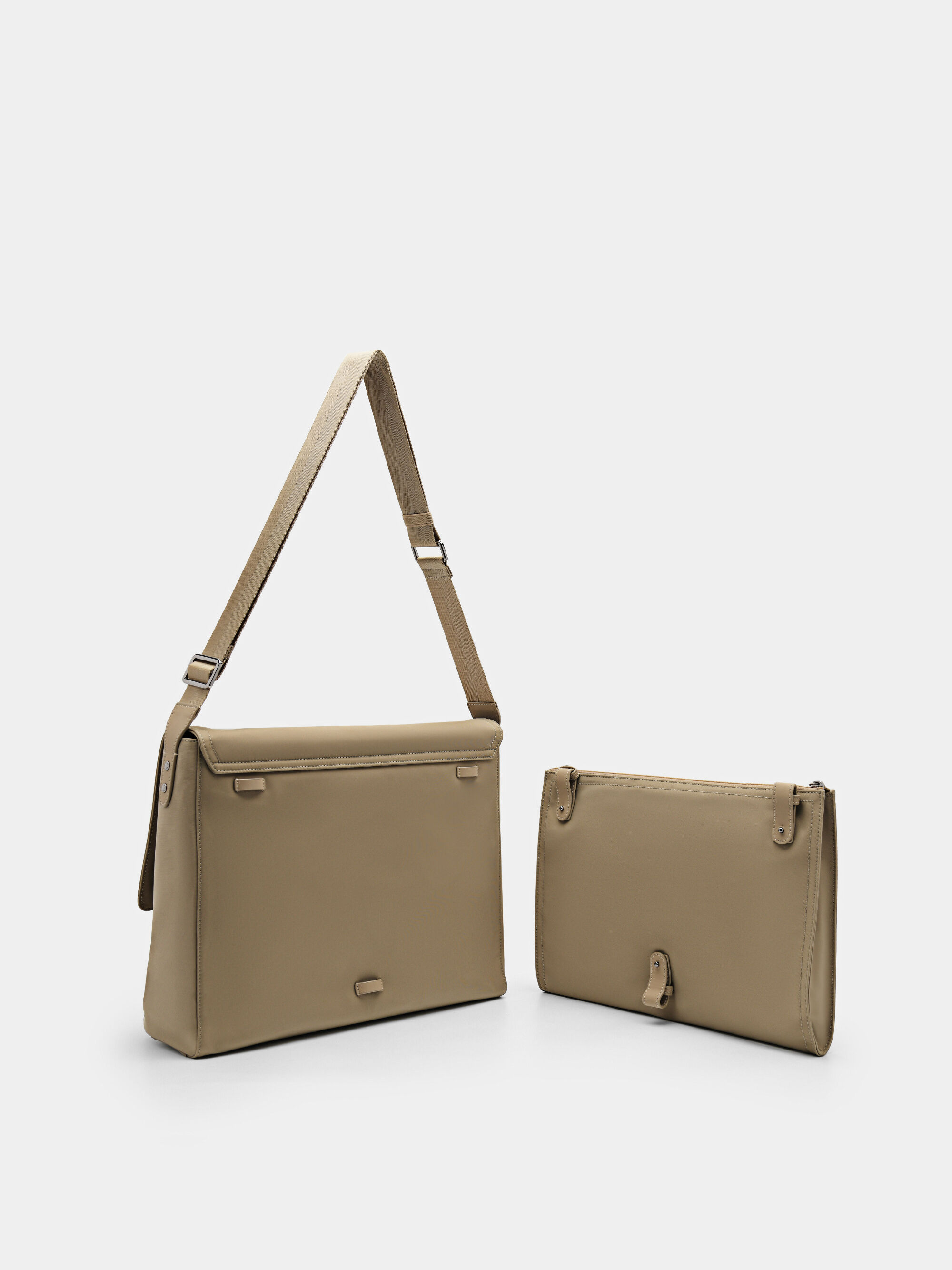 Morris Messenger Bag, Taupe