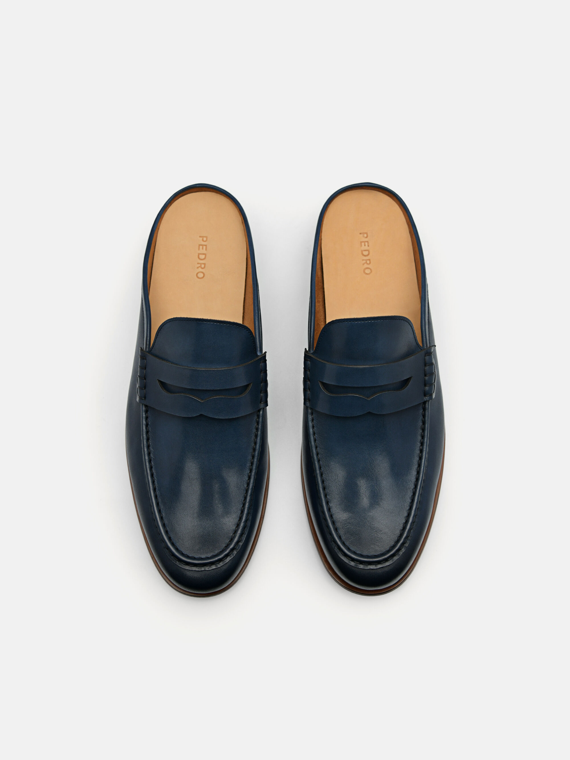 Blake Leather Slip-On Loafers, Navy