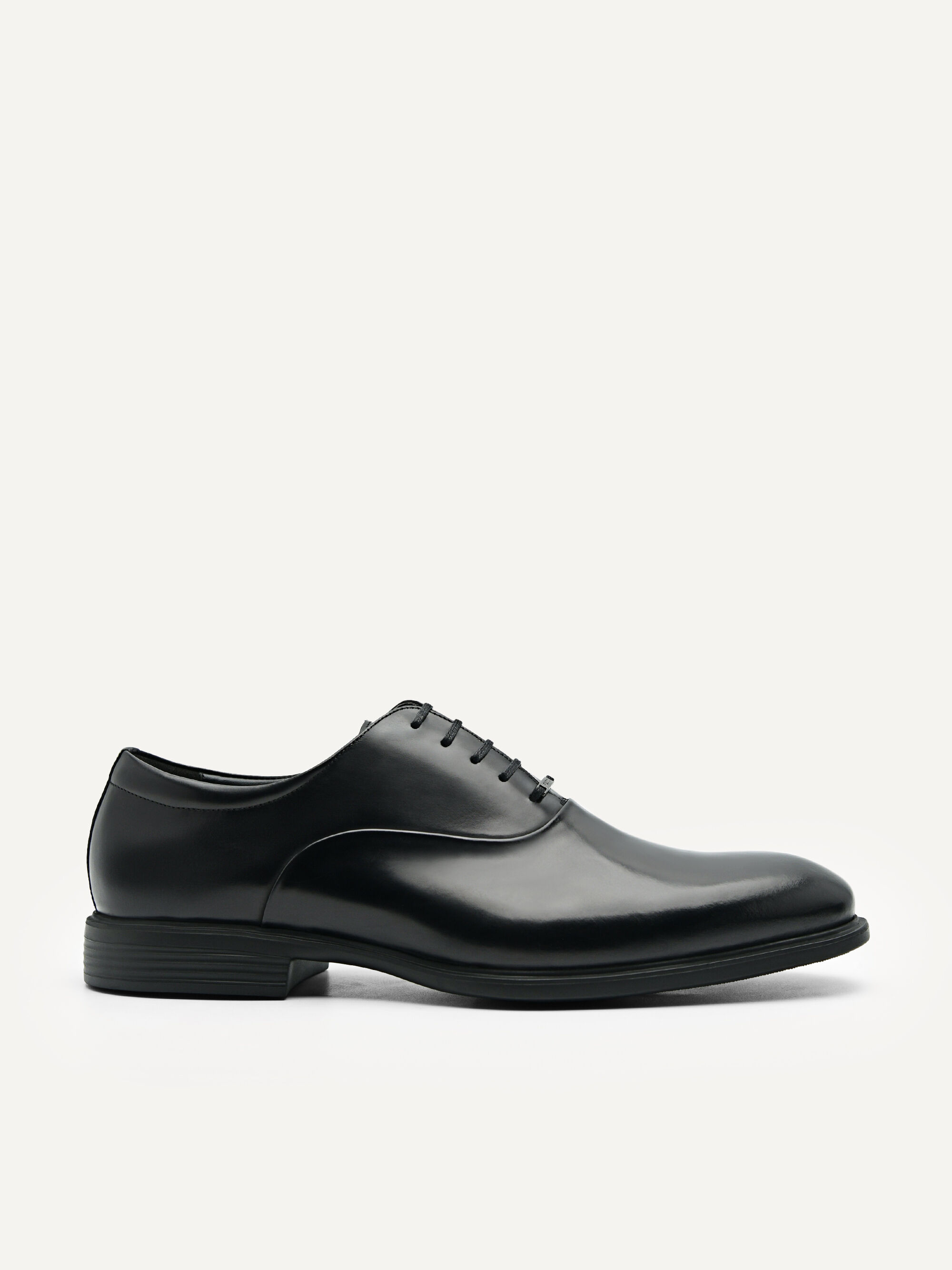 Altitude Lightweight Leather Oxford Shoes - Black