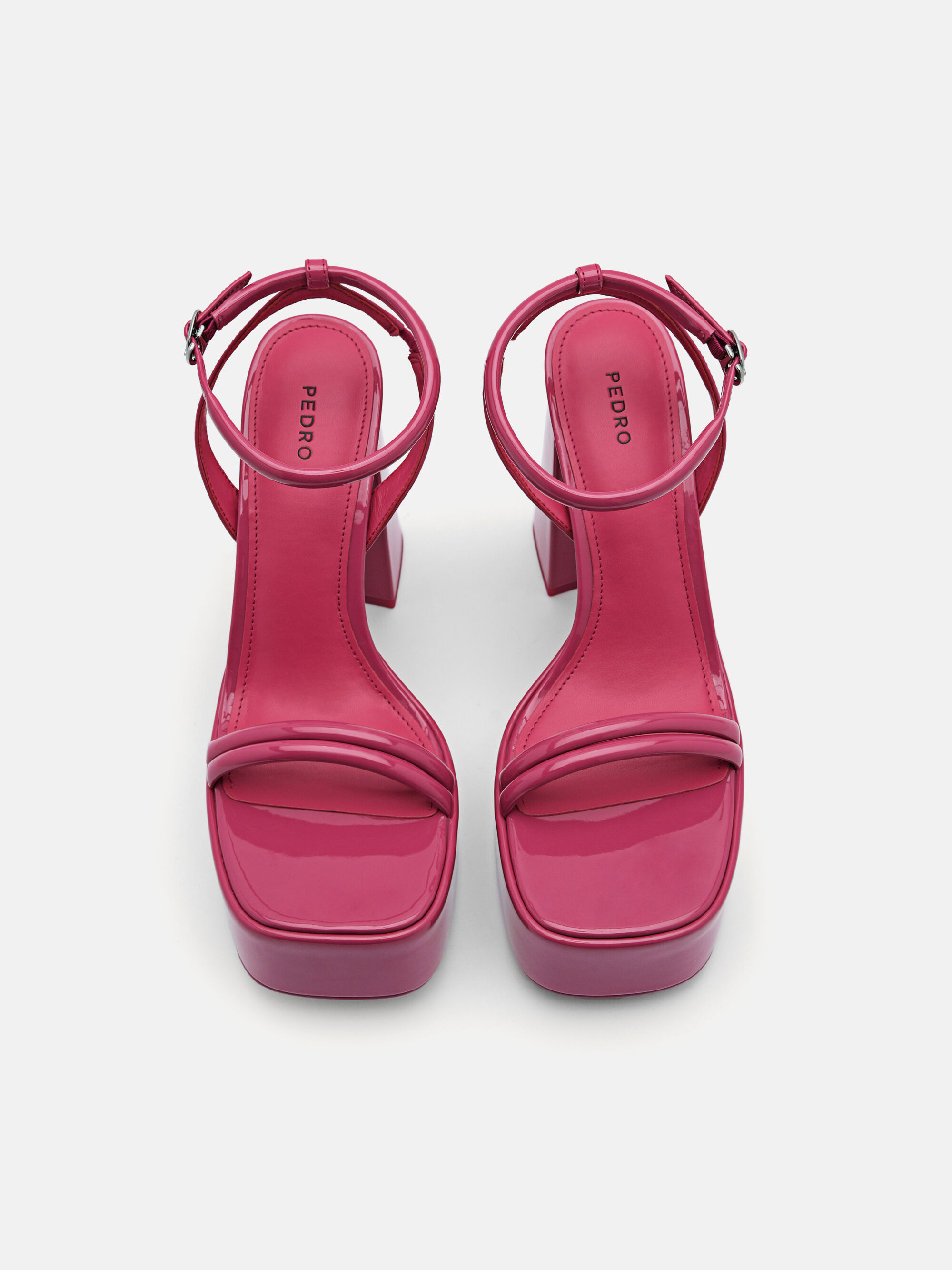 Aryna Heel Sandals, Fuchsia