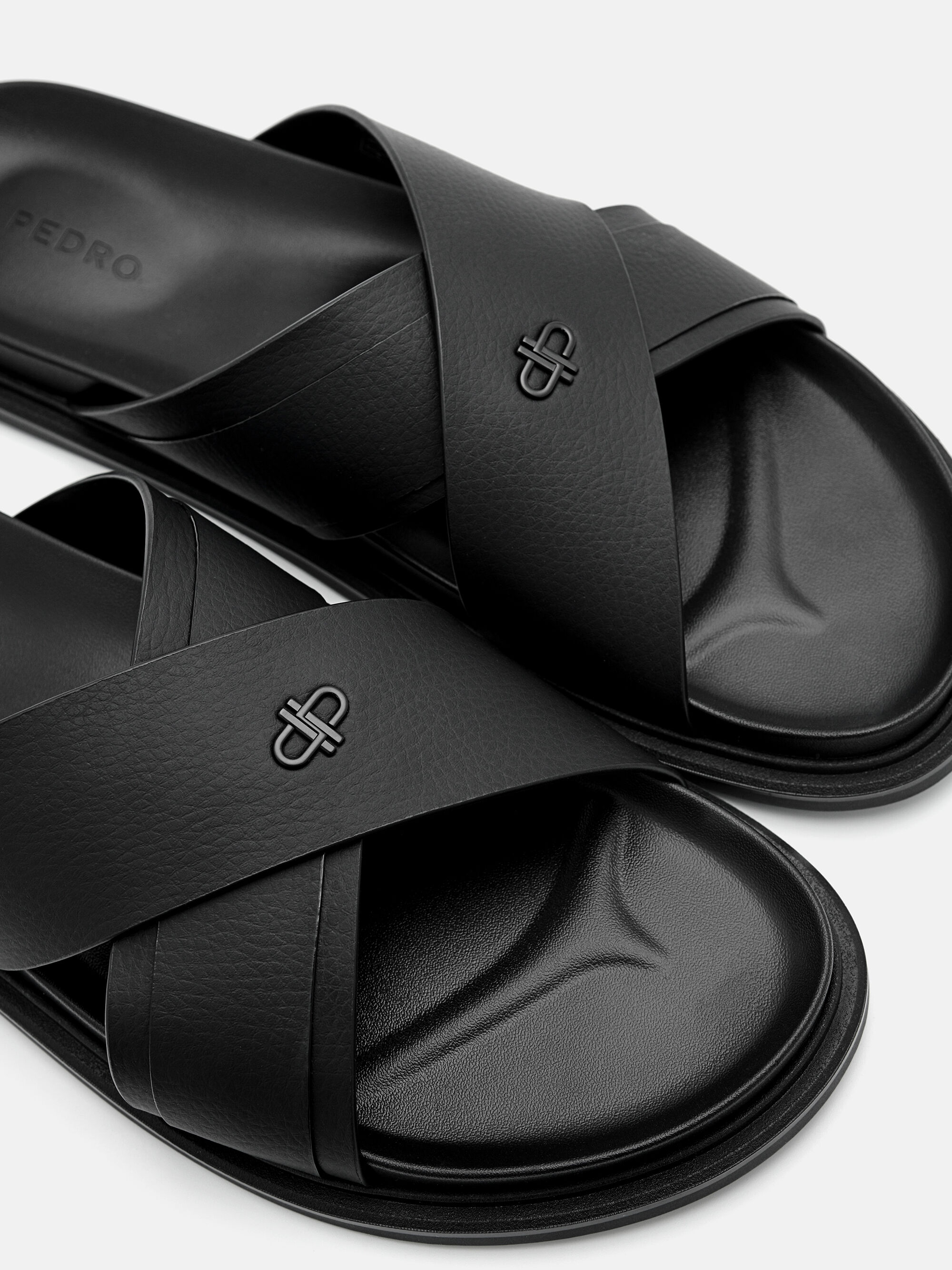 PEDRO Icon Cross Sandals, Black