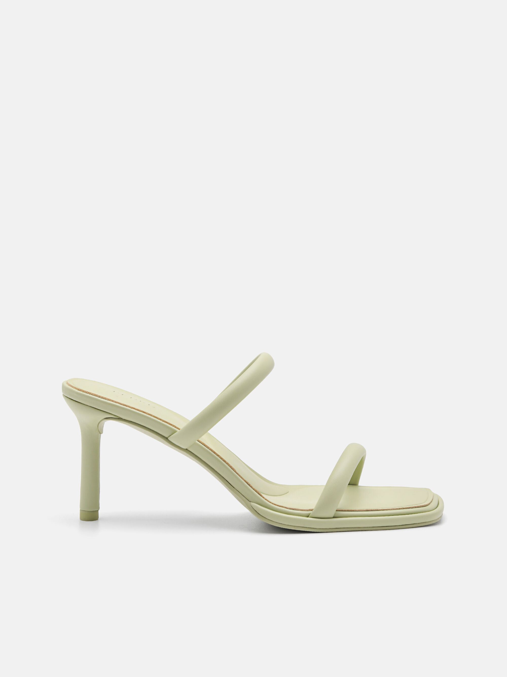 Bianca Heel Sandals, Light Green