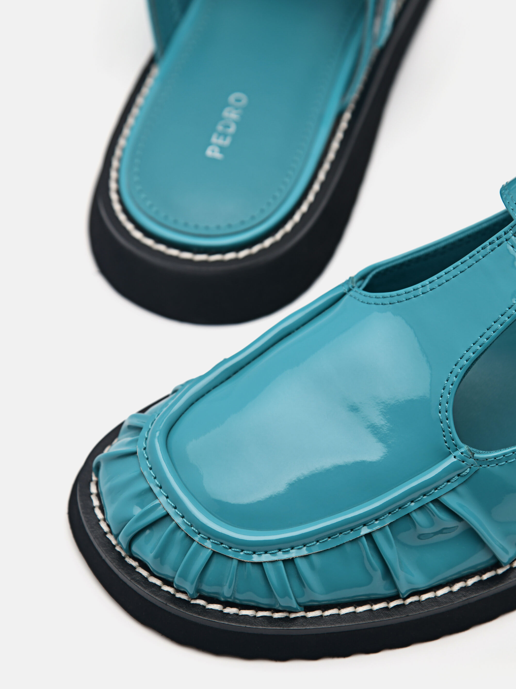 Carmen Mule Loafers, Turquoise