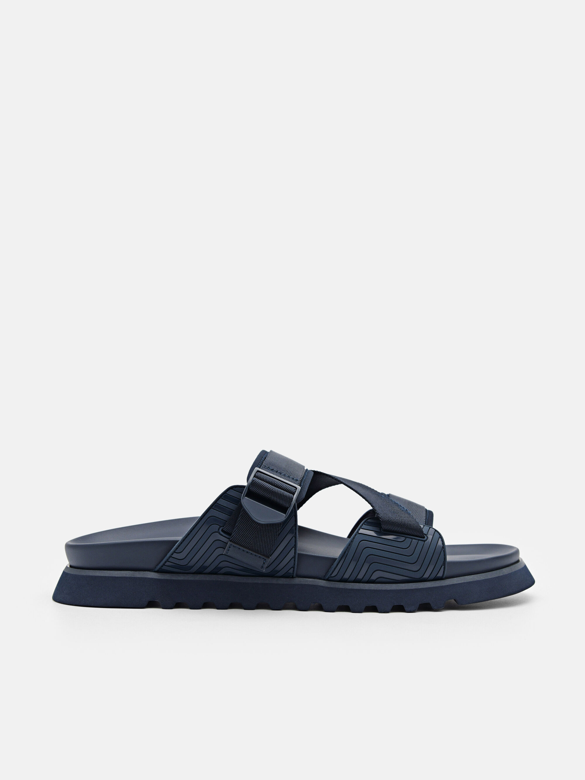 Nylon Strap Sandals, Navy