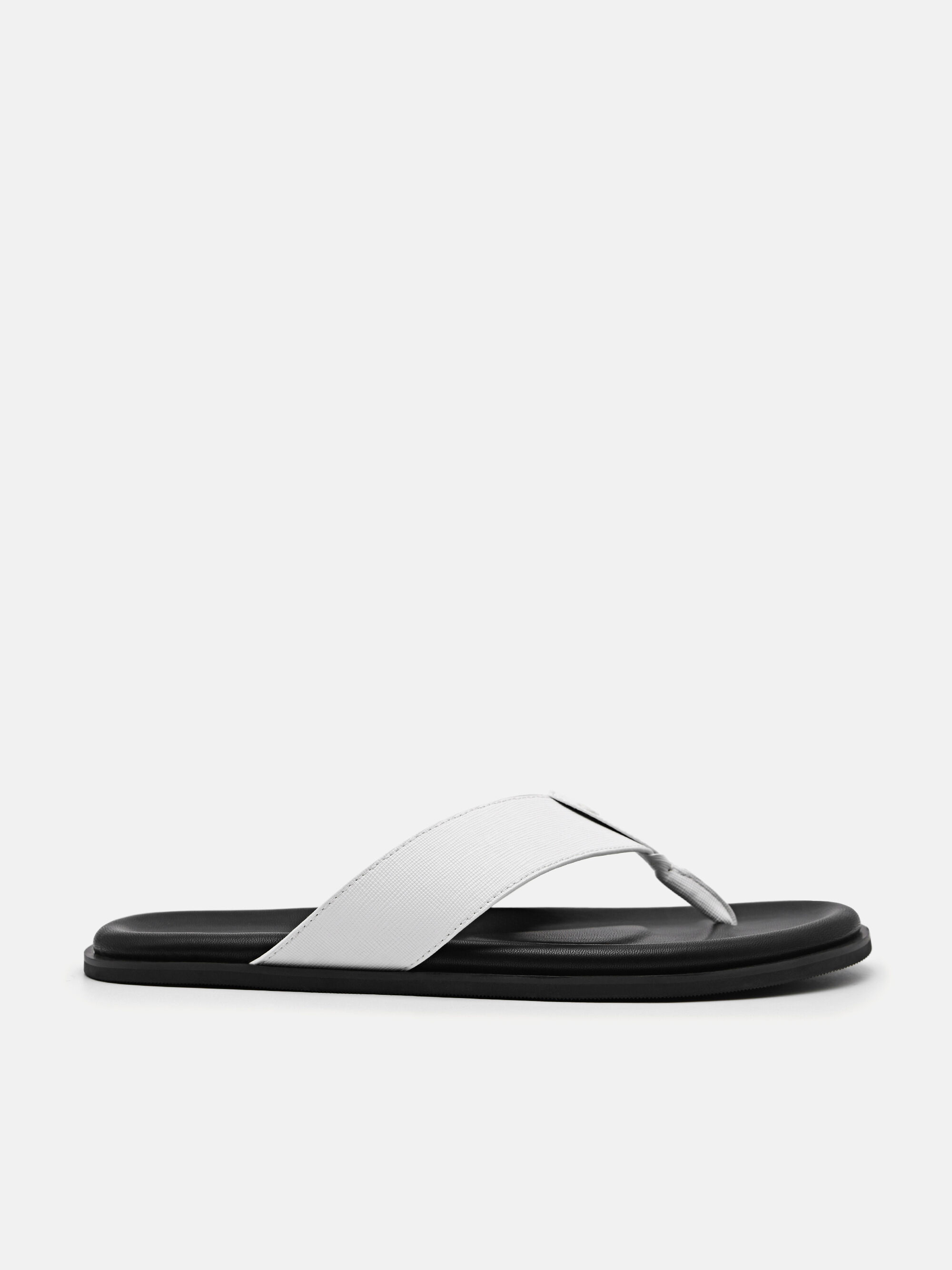 Mens white cheap thong sandals