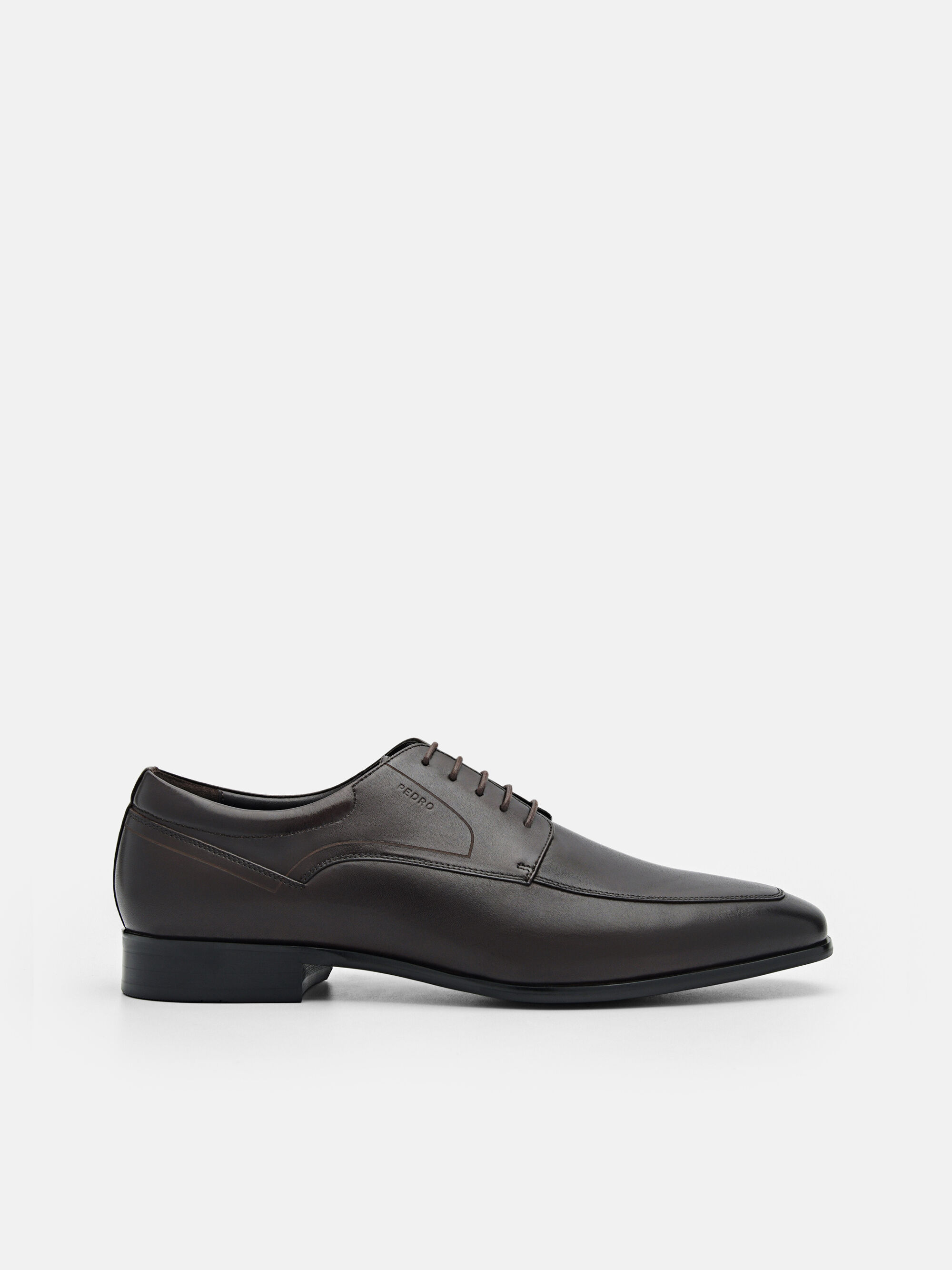 Leather Derby Shoes, Dark Brown