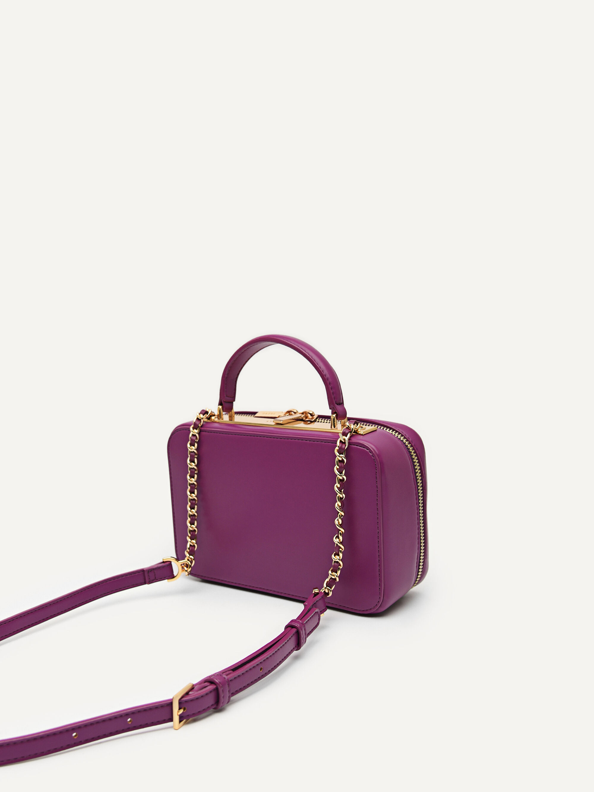 Purple Lyra Ruched Shoulder Bag - PEDRO OM