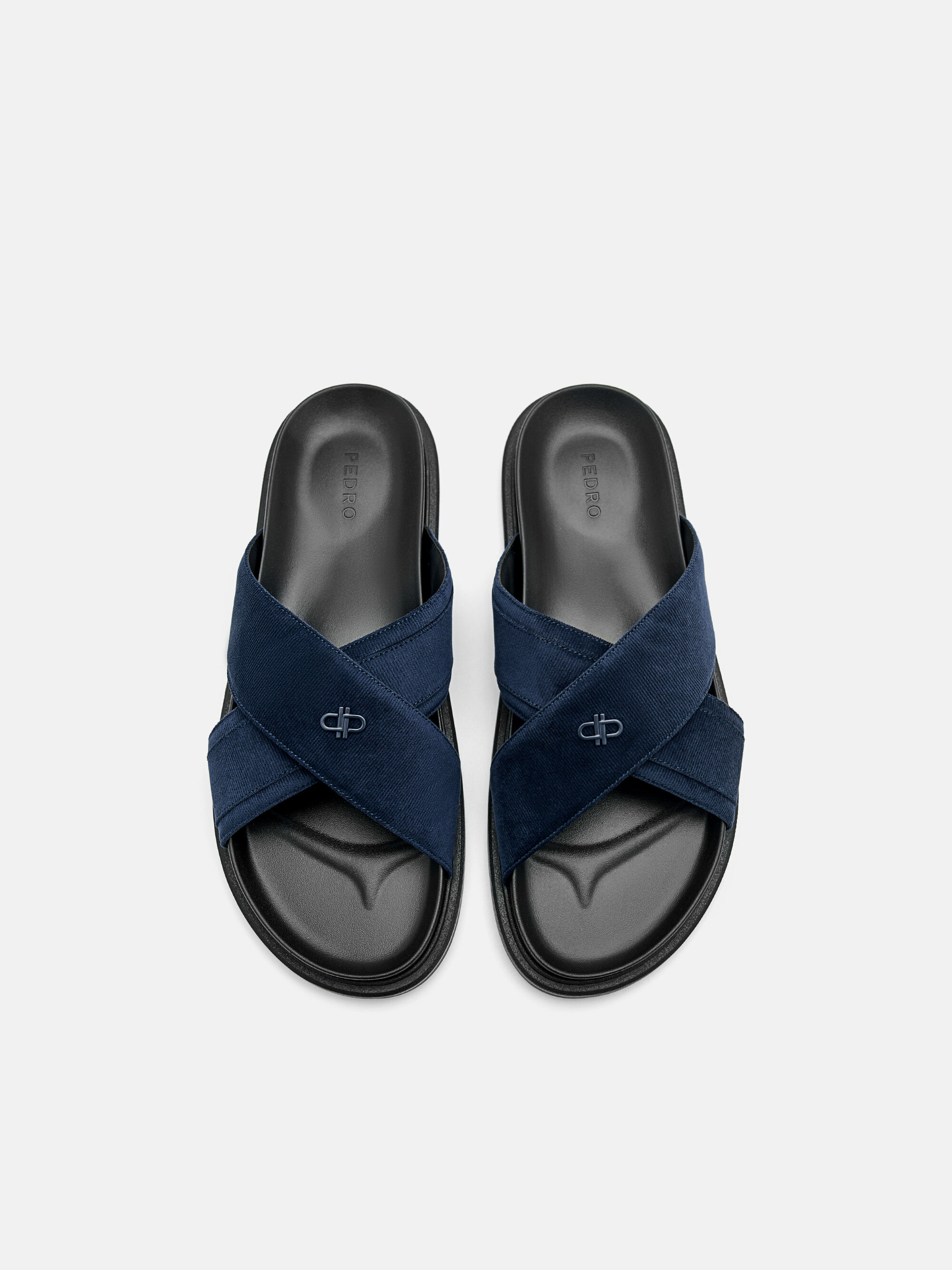 PEDRO Icon Cross Sandals, Navy