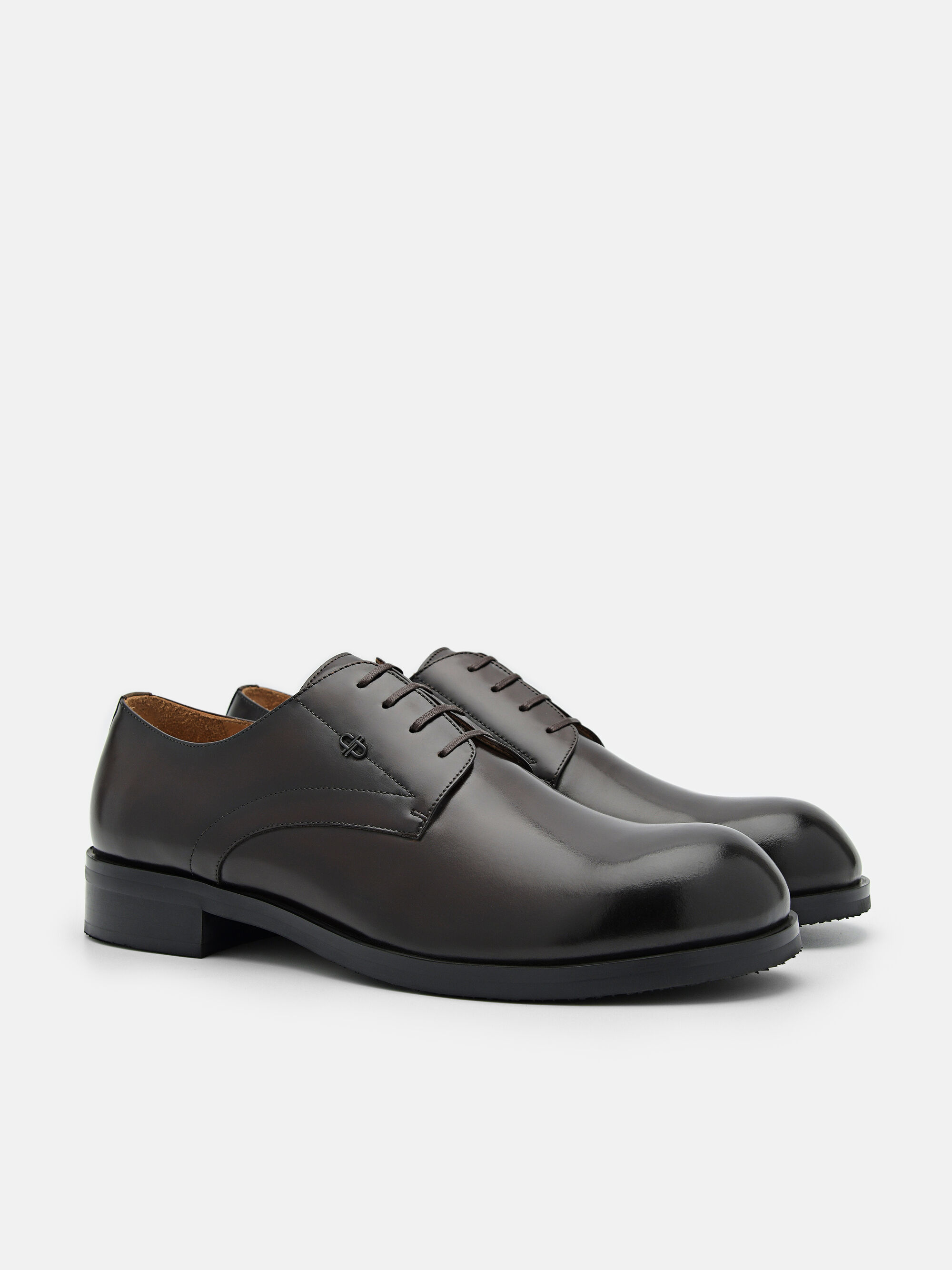 PEDRO Icon Leather Derby Shoes, Dark Brown