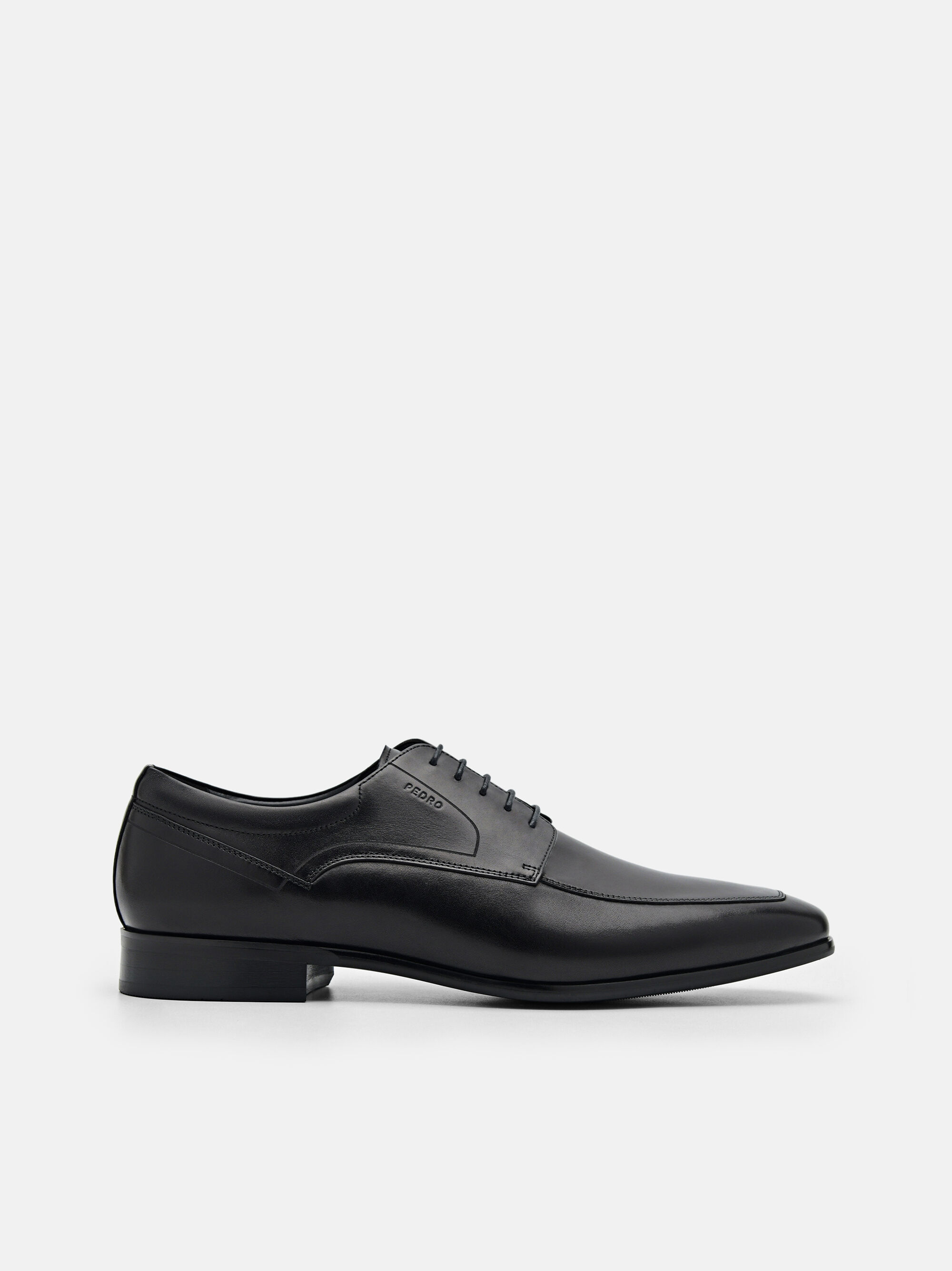 Leather Derby Shoes, Black