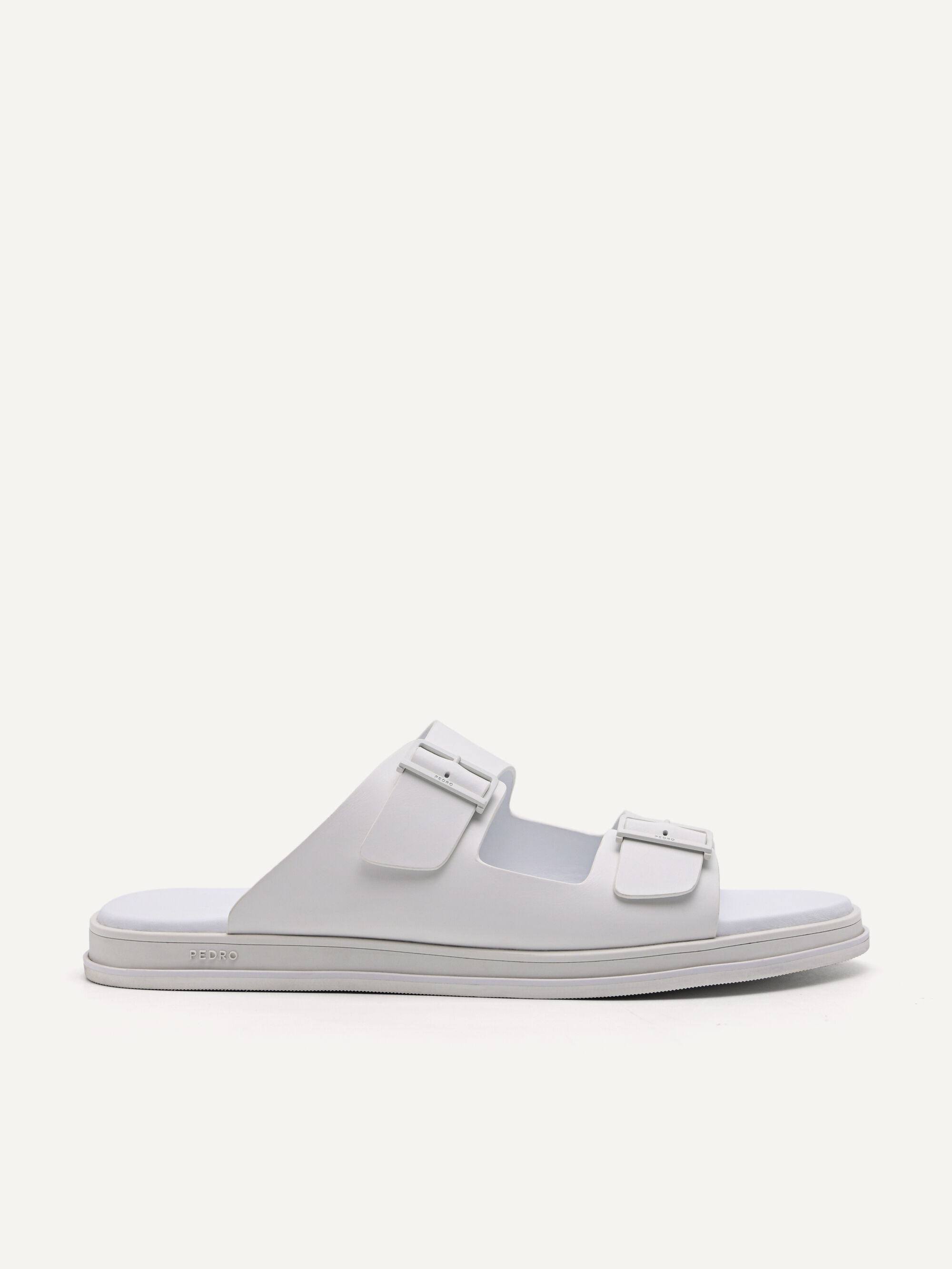 White sale slide sandals