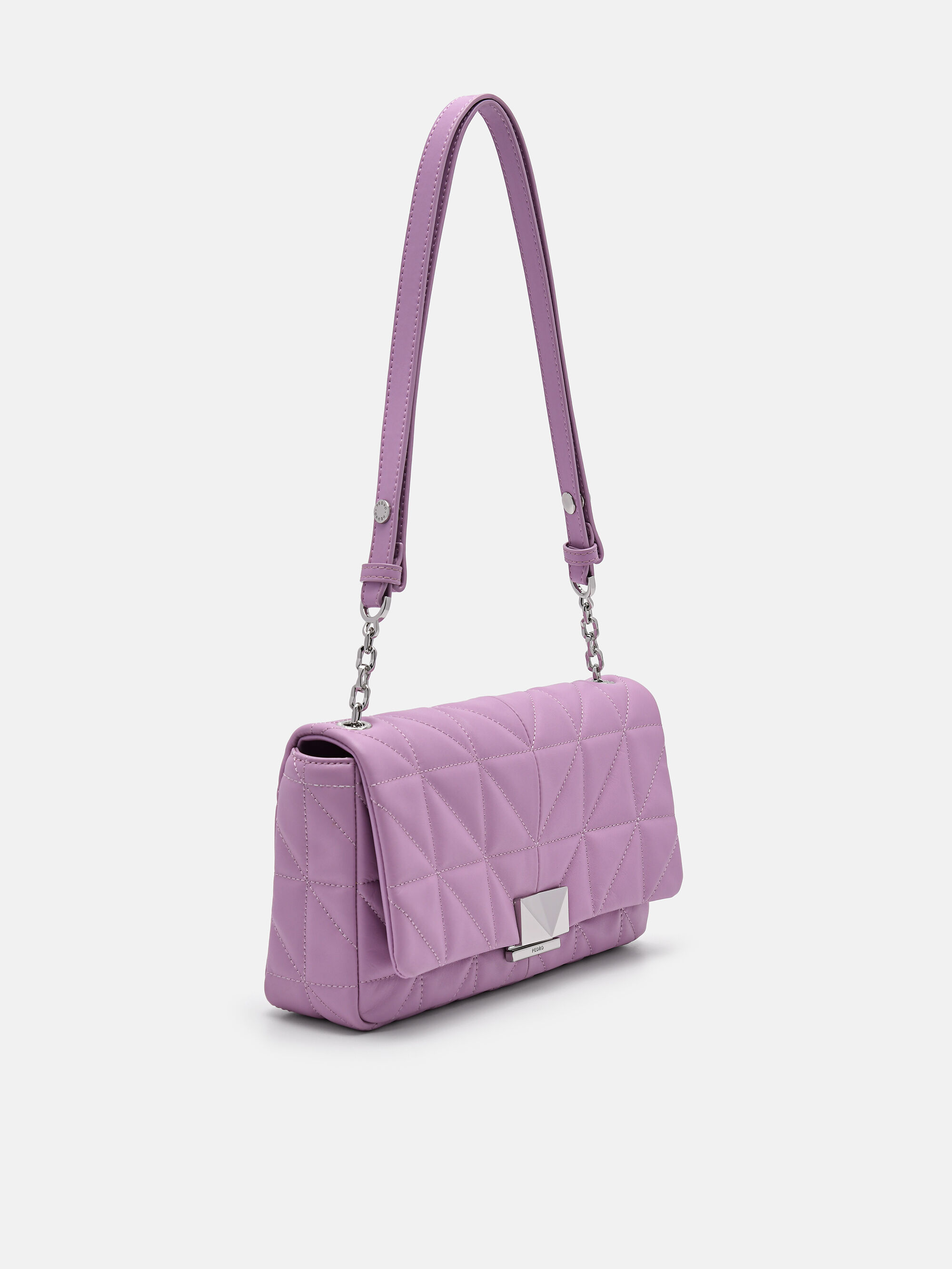 PEDRO Studio Leather Shoulder Bag in Pixel, Purple