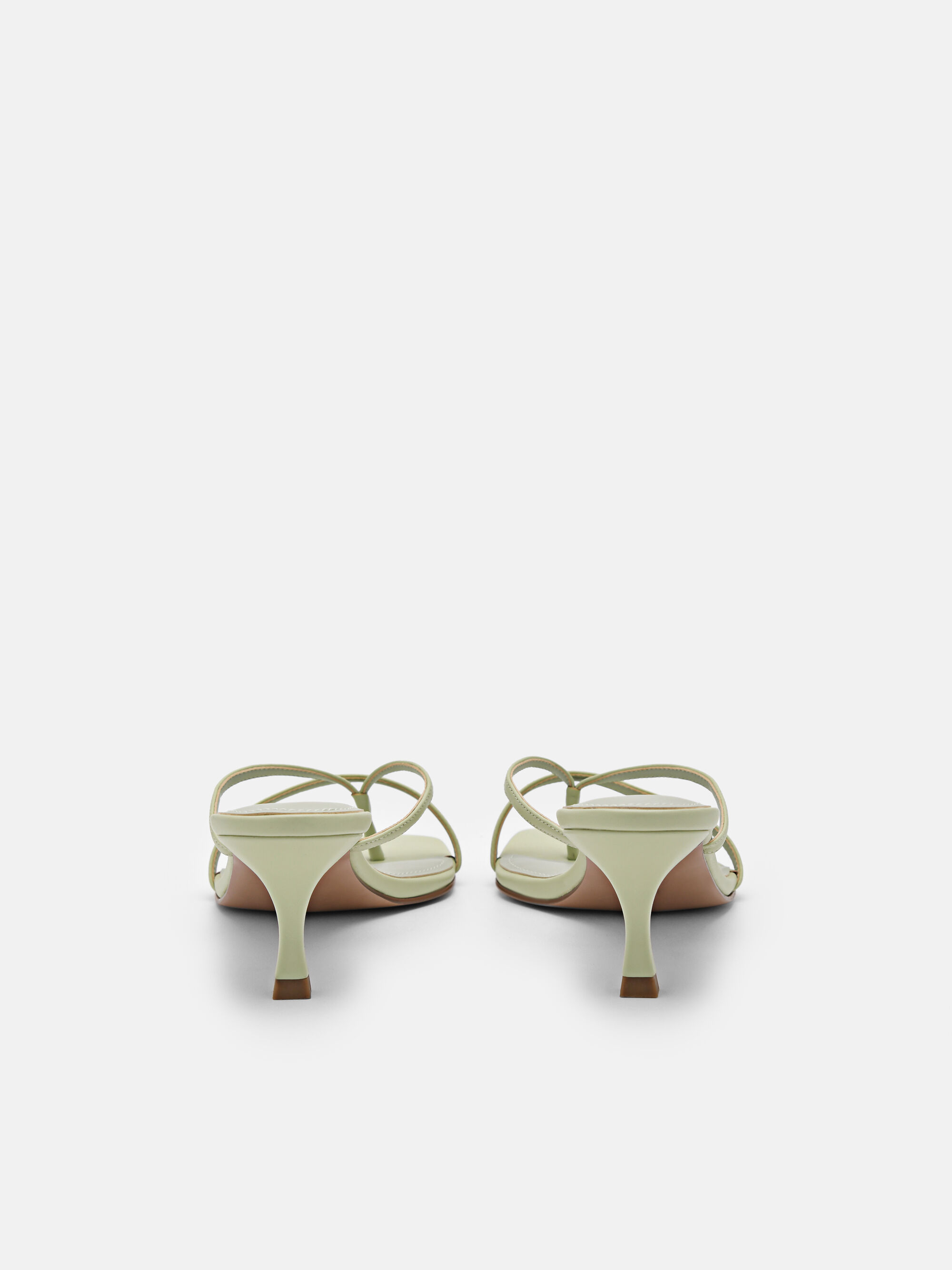 Corrin Heel Sandals, Light Green