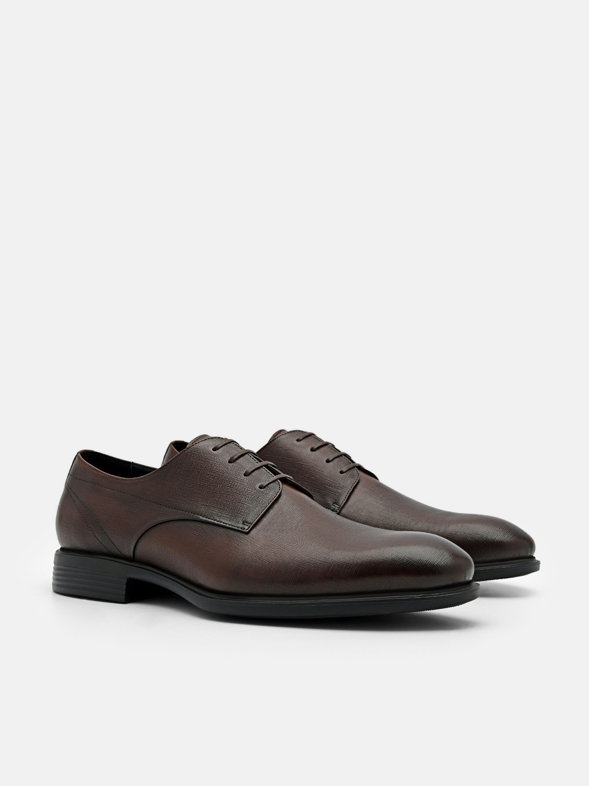 Brown Altitude Lightweight Leather Derby Shoes - PEDRO SG