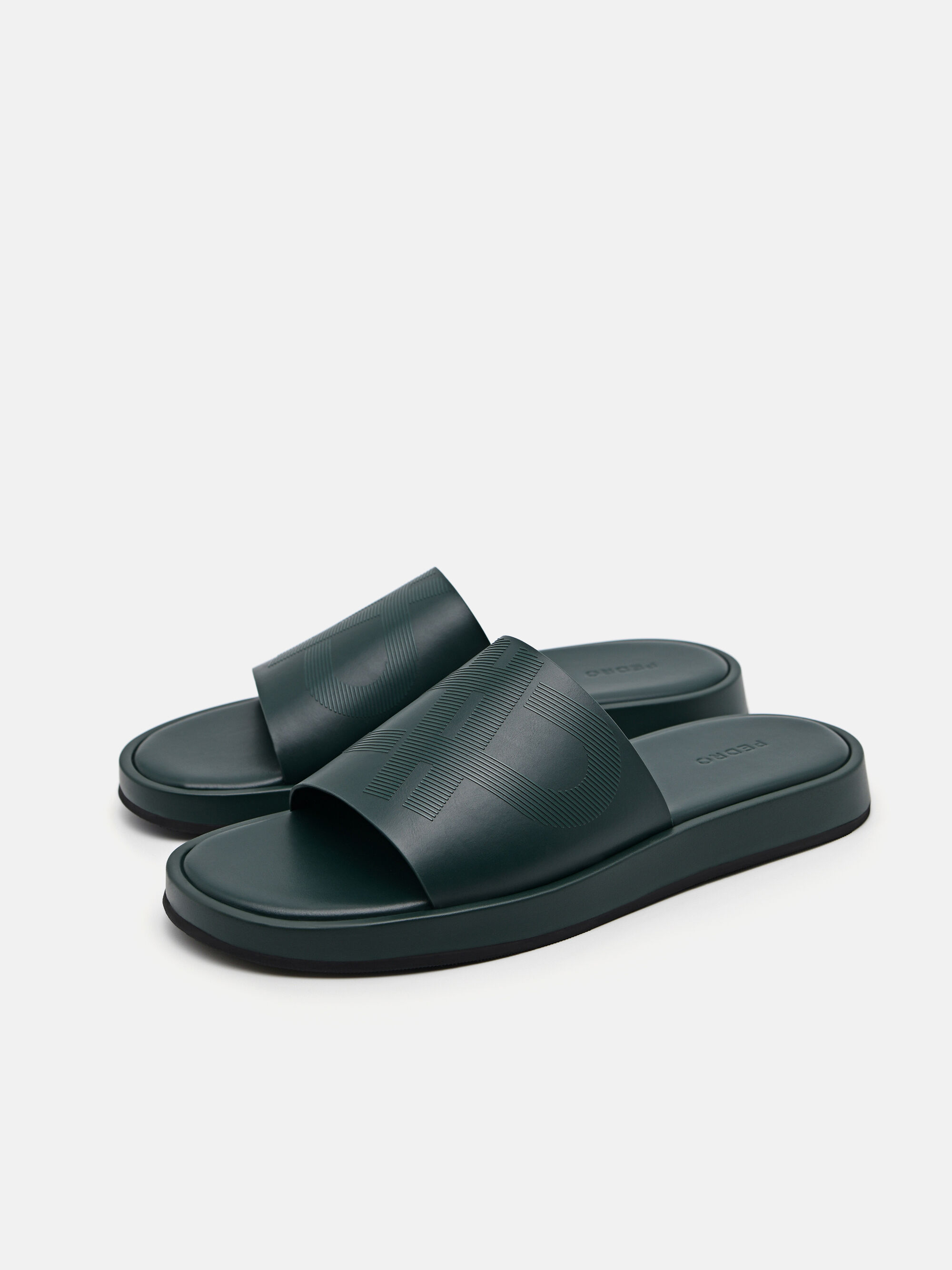 PEDRO Icon Slide Sandals, Dark Green