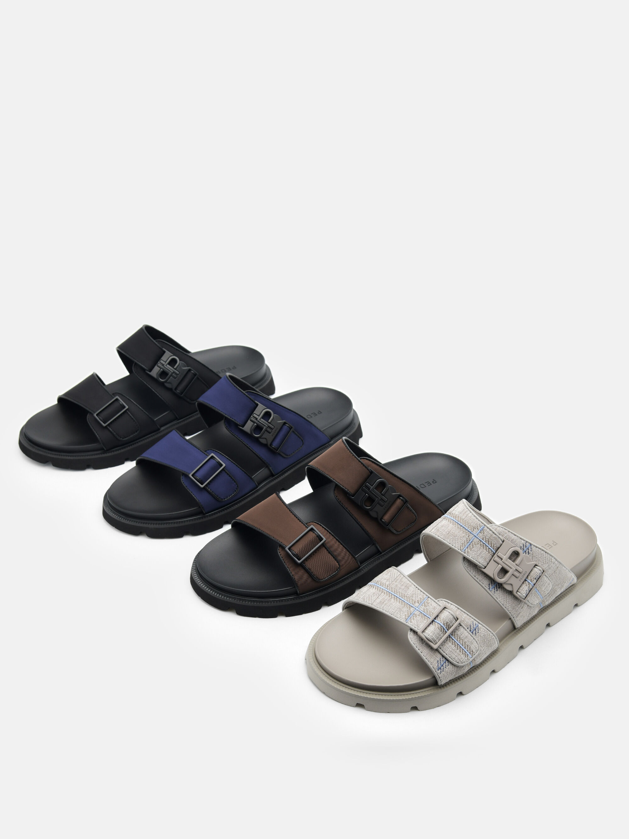 PEDRO Icon Slide Sandals, Dark Brown