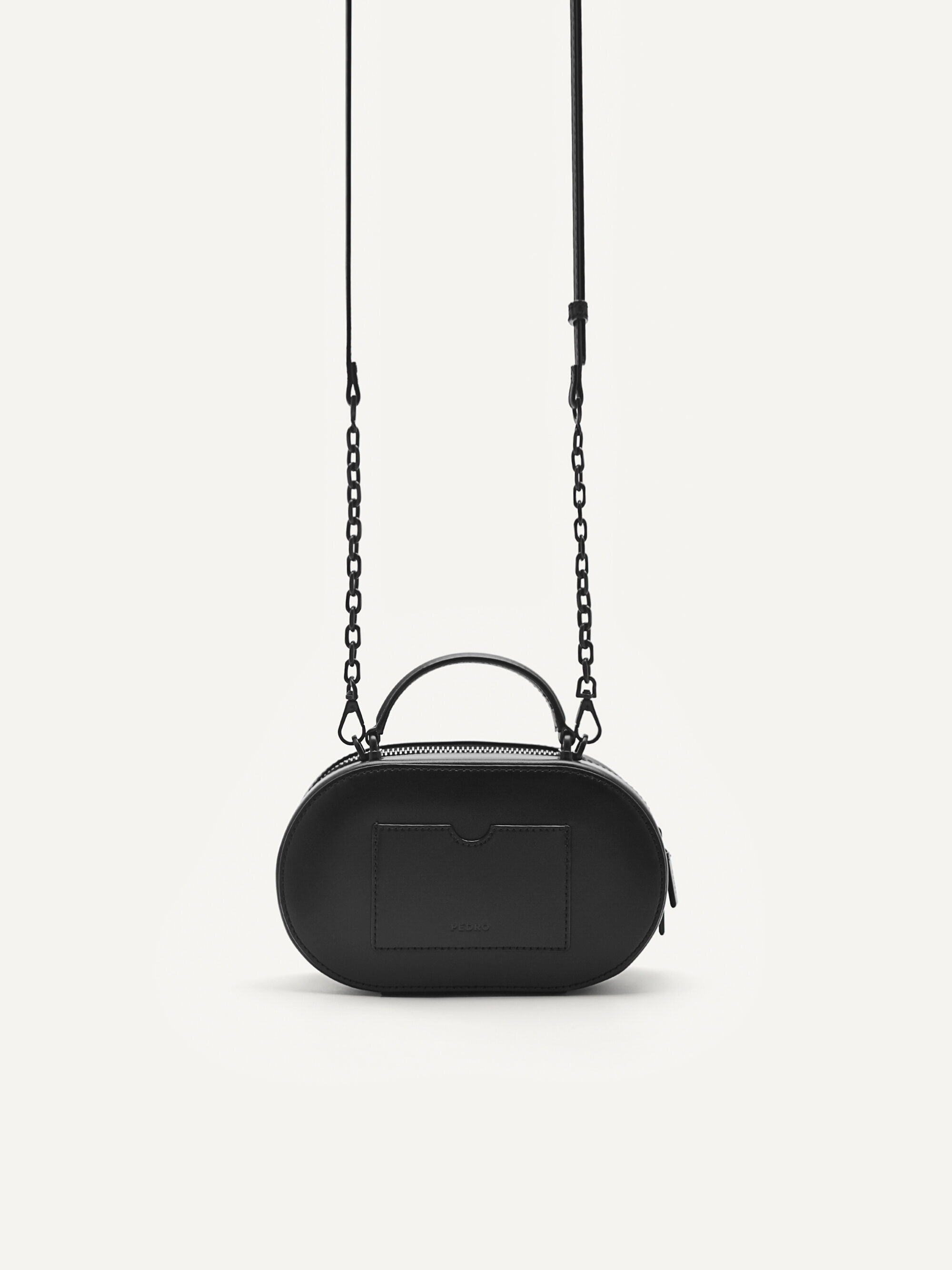 PEDRO Studio Cara Leather Mini Shoulder Bag in Pixel, Black