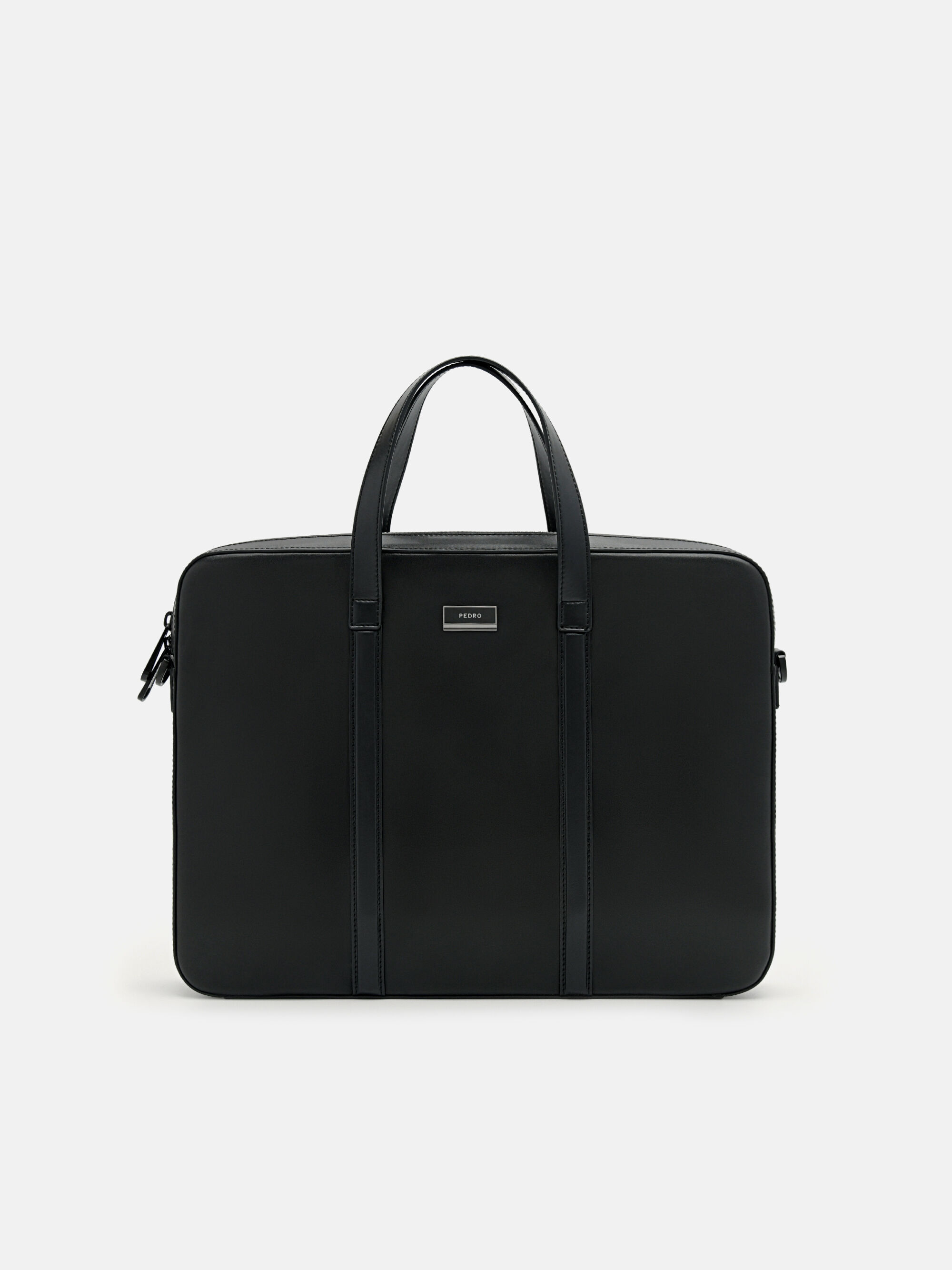 Light Grey Allen Leather Portfolio Bag - PEDRO US